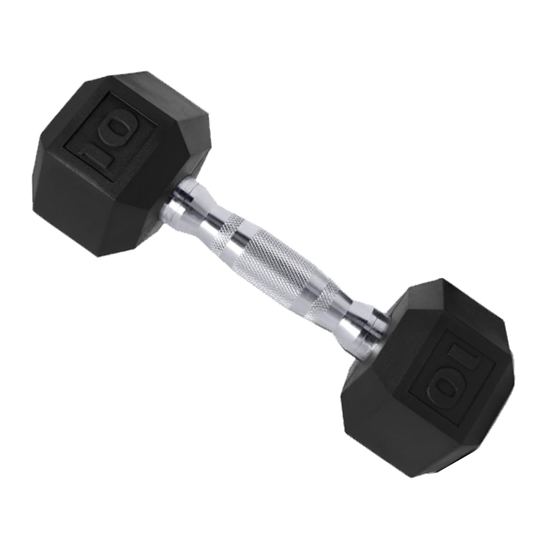 CAP Barbell 10 LB Coated Hex Dumbbell Weight Pair with Black Handle