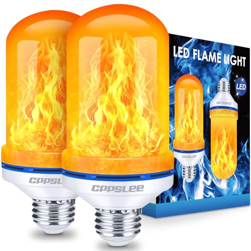 LED Flame Light Bulbs β 2 Pack, 4 Modes, E26 Base