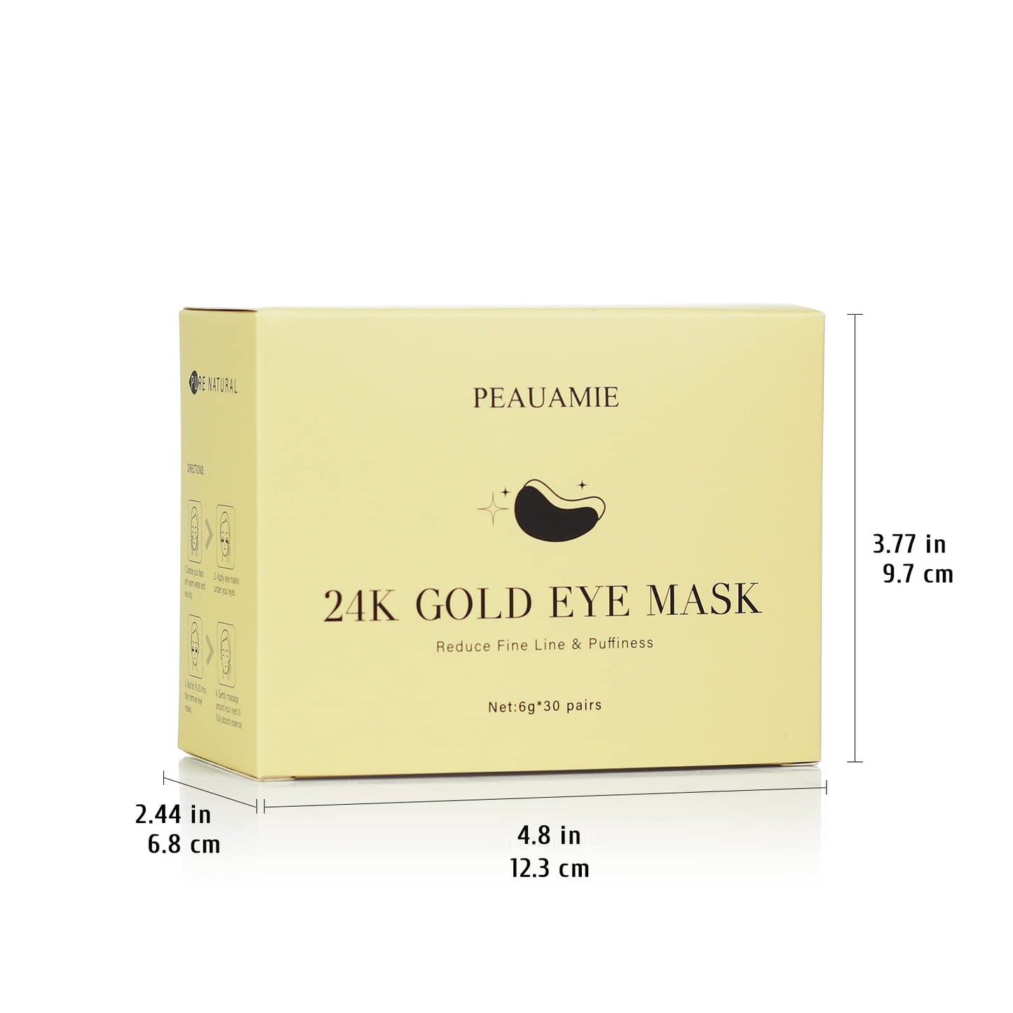 PEAUAMIE Under Eye Patches Gold and Hyaluronic Acid for puffy eyes