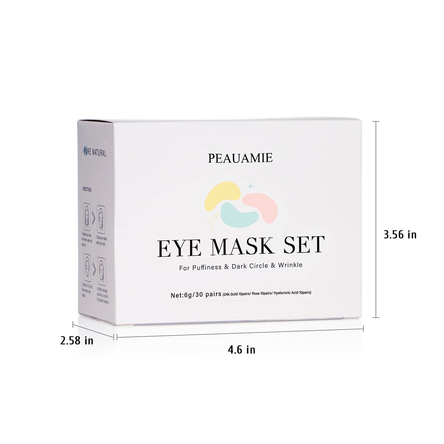PEAUAMIE Under Eye Patches Gold and Hyaluronic Acid for puffy eyes