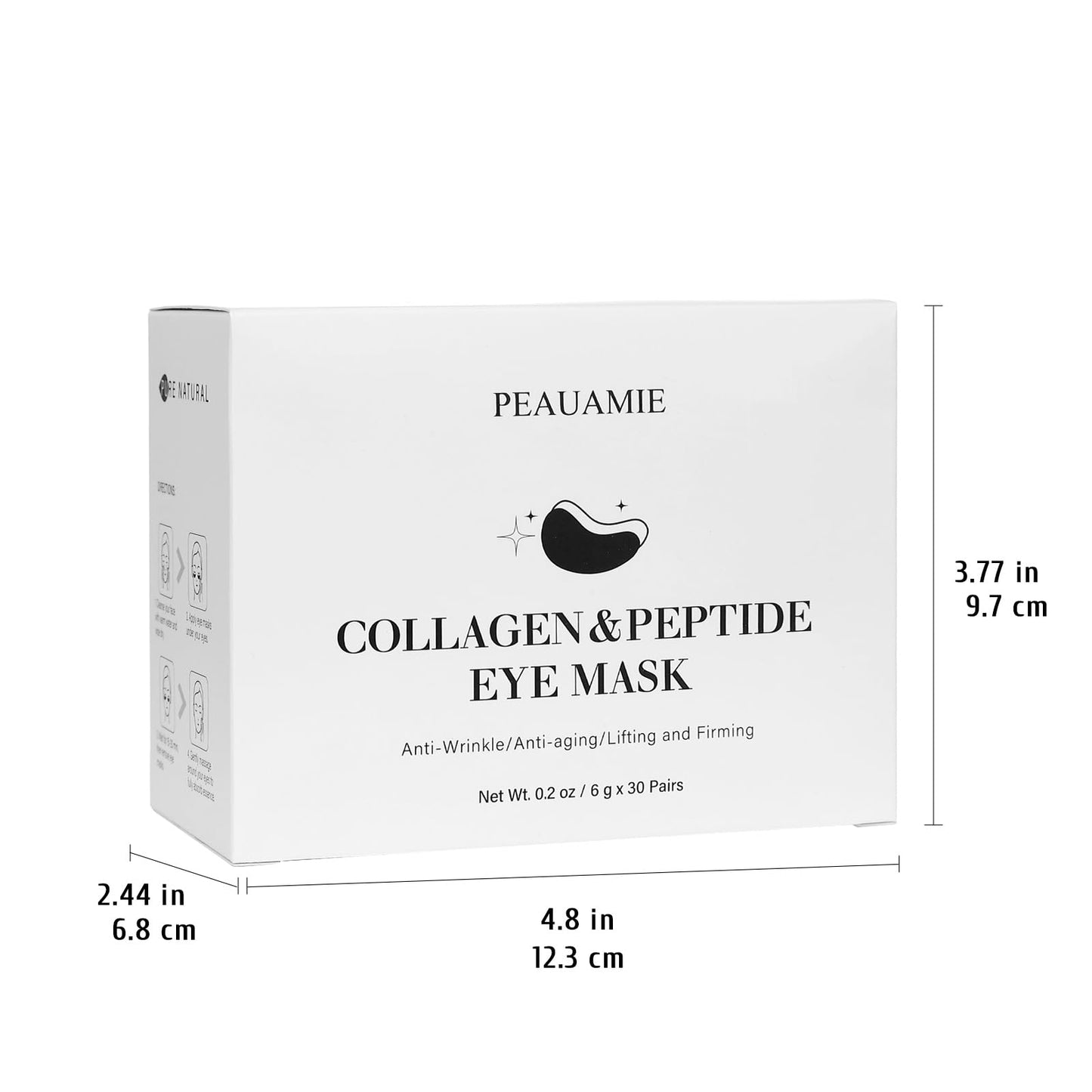 PEAUAMIE Under Eye Patches Gold and Hyaluronic Acid for puffy eyes