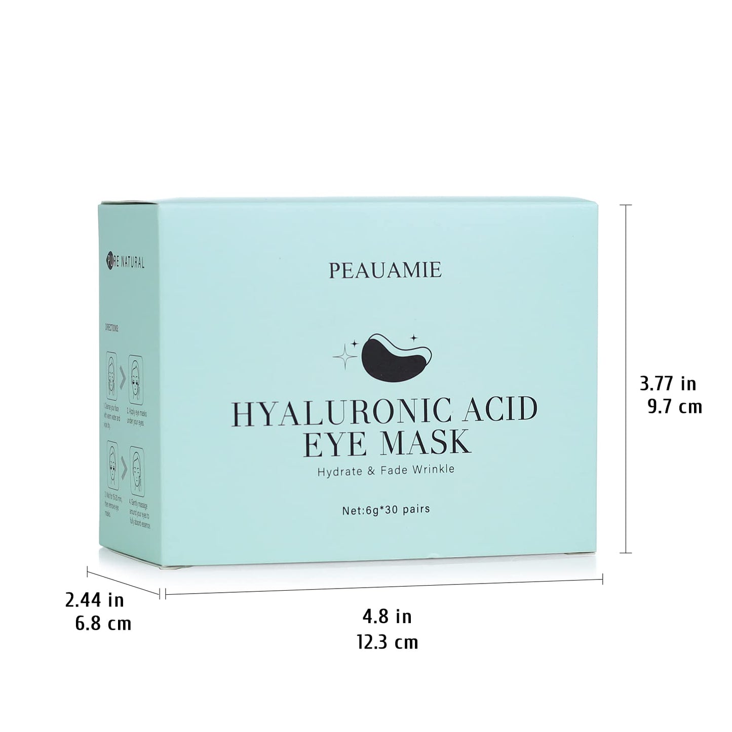 PEAUAMIE Under Eye Patches Gold and Hyaluronic Acid for puffy eyes