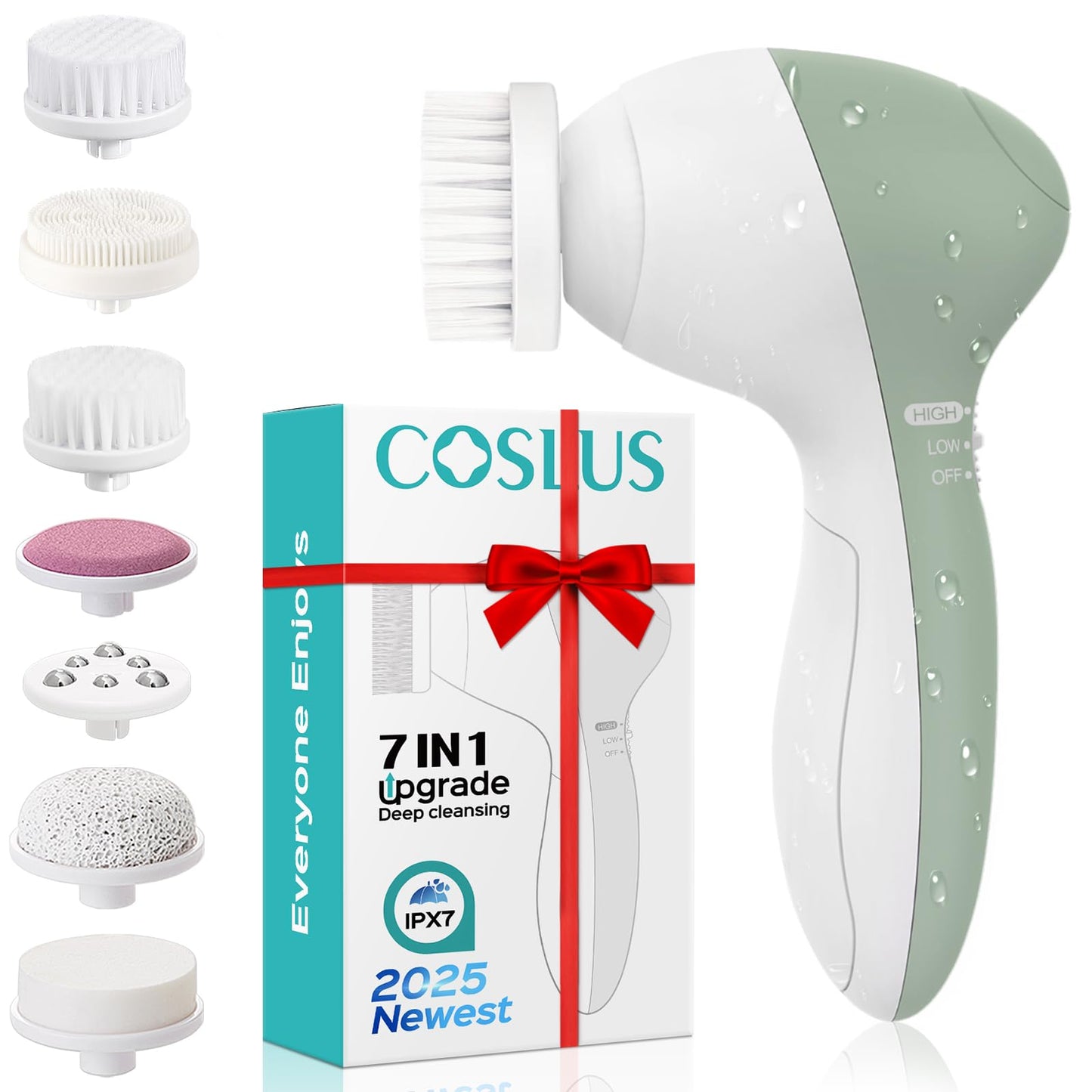 COSLUS Facial Cleansing Brush Silicone Face Scrubber