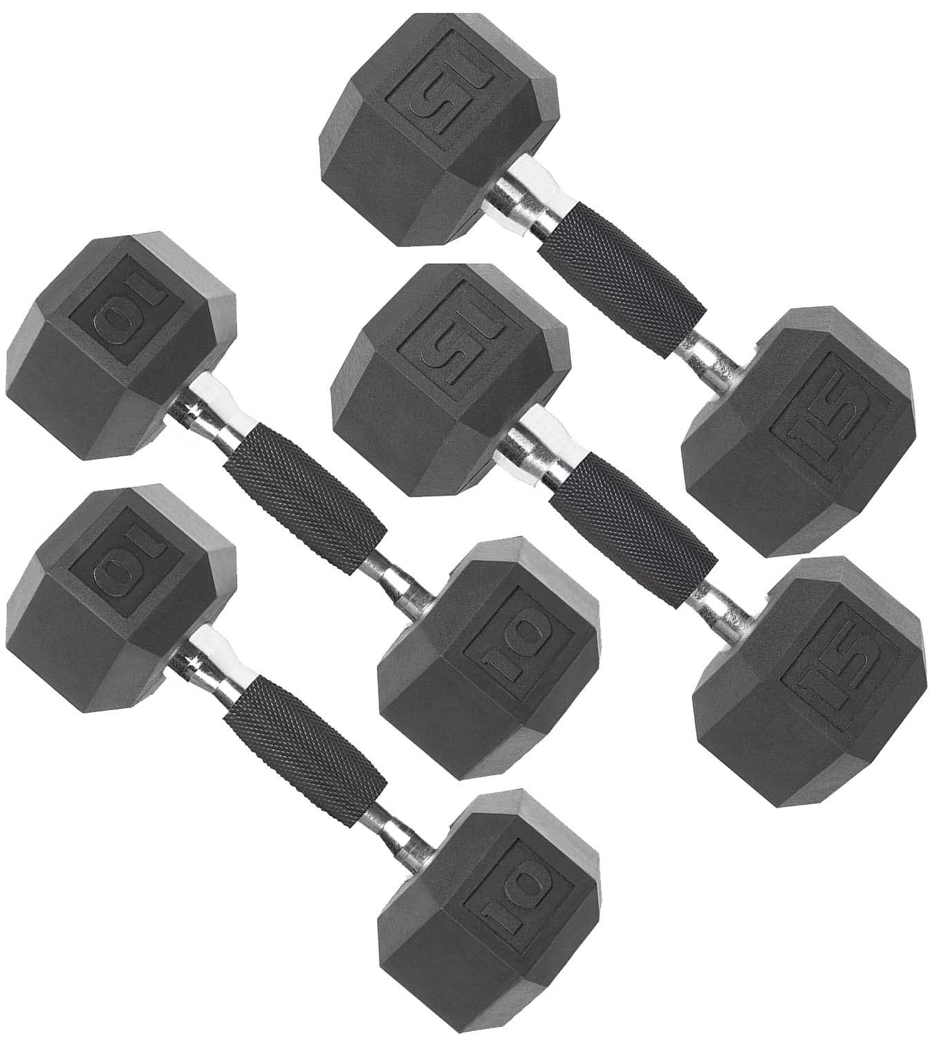 CAP Barbell 10 LB Coated Hex Dumbbell Weight Pair with Black Handle