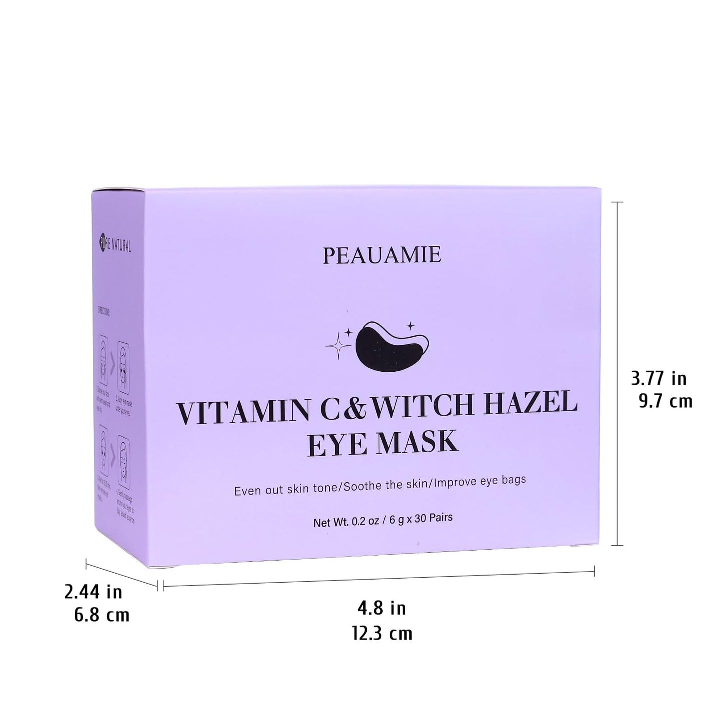 PEAUAMIE Under Eye Patches Gold and Hyaluronic Acid for puffy eyes