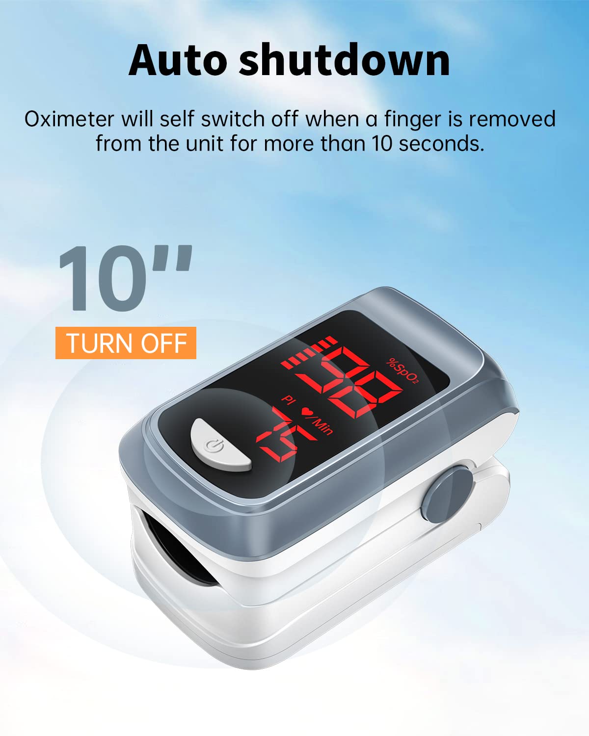 Fingertip Pulse Oximeter Blood Oxygen Saturation Monitor Pulse Ox