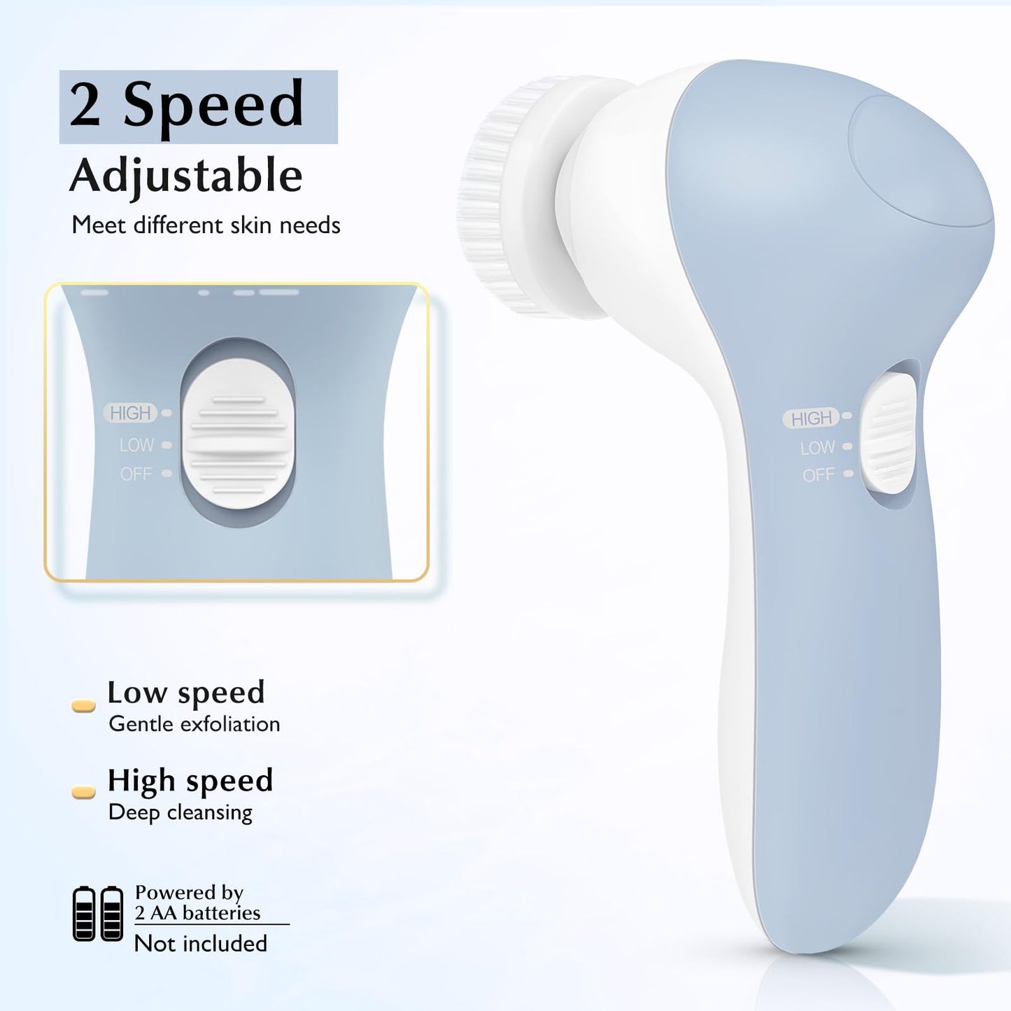 COSLUS Facial Cleansing Brush Silicone Face Scrubber