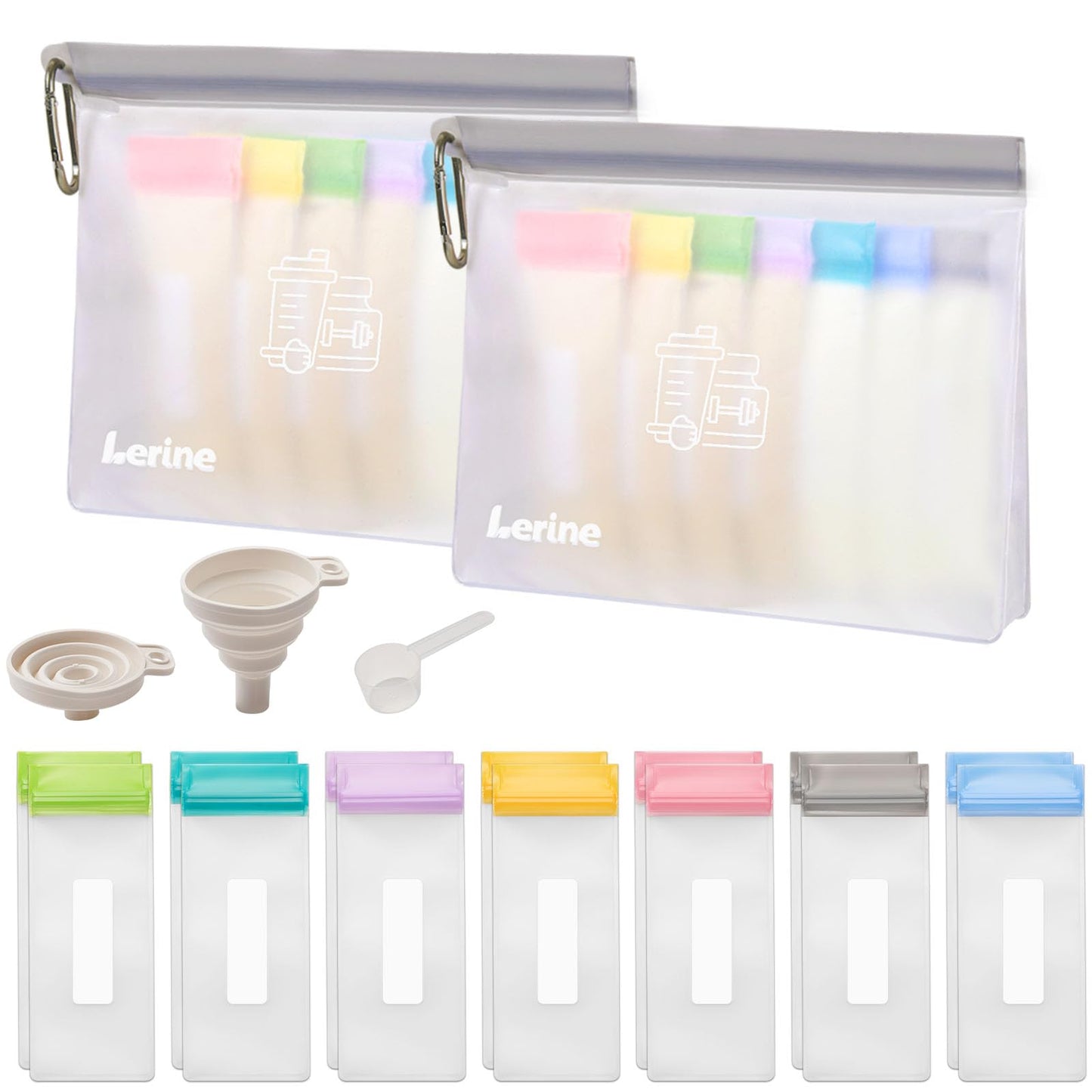 Lerine Protein Powder Travel Container Set