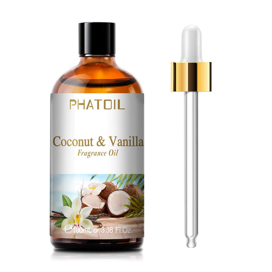 PHATOIL 3.38FL.OZ Coconut & Vanilla Fragrance Oils for Aromatherapy