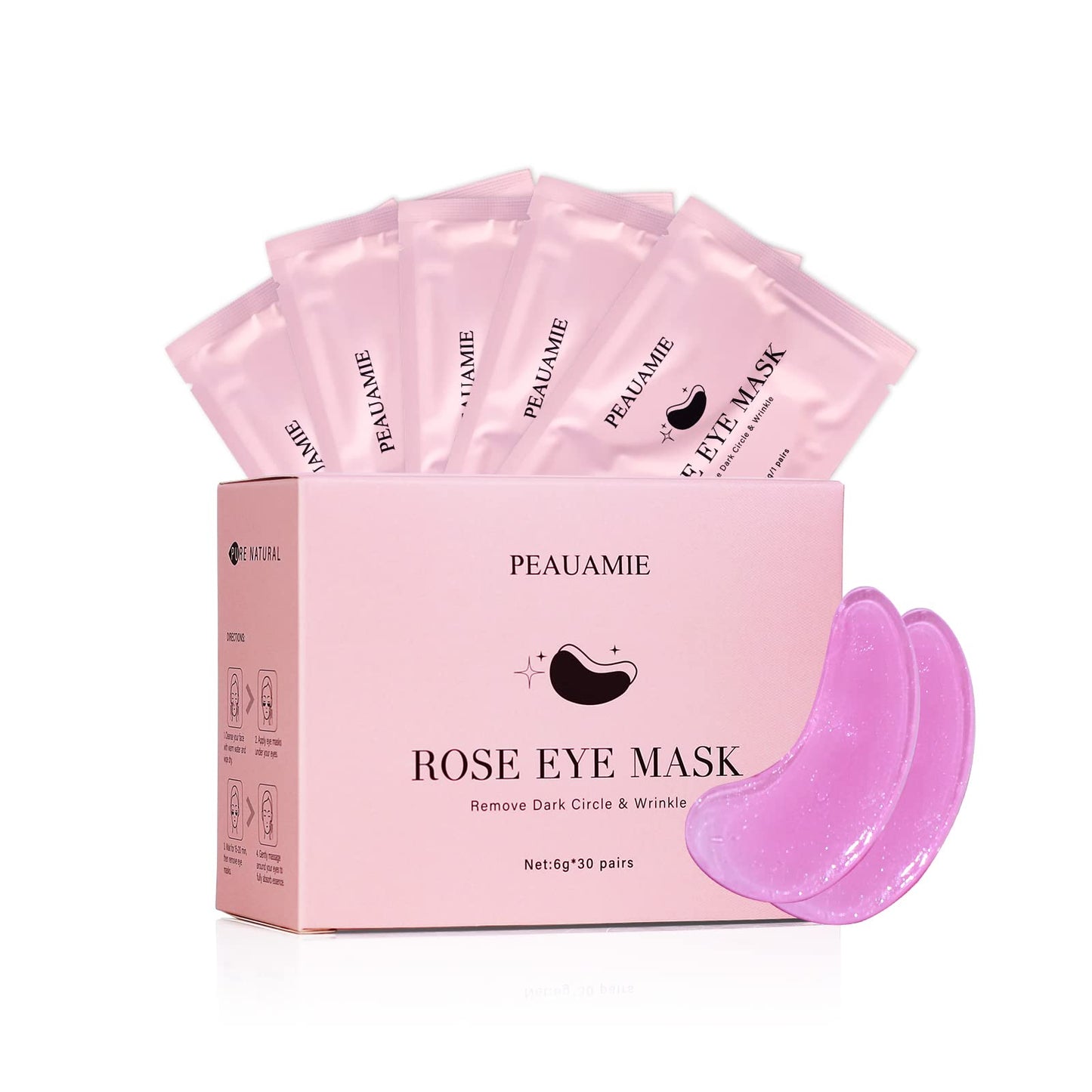 PEAUAMIE Under Eye Patches Gold and Hyaluronic Acid for puffy eyes