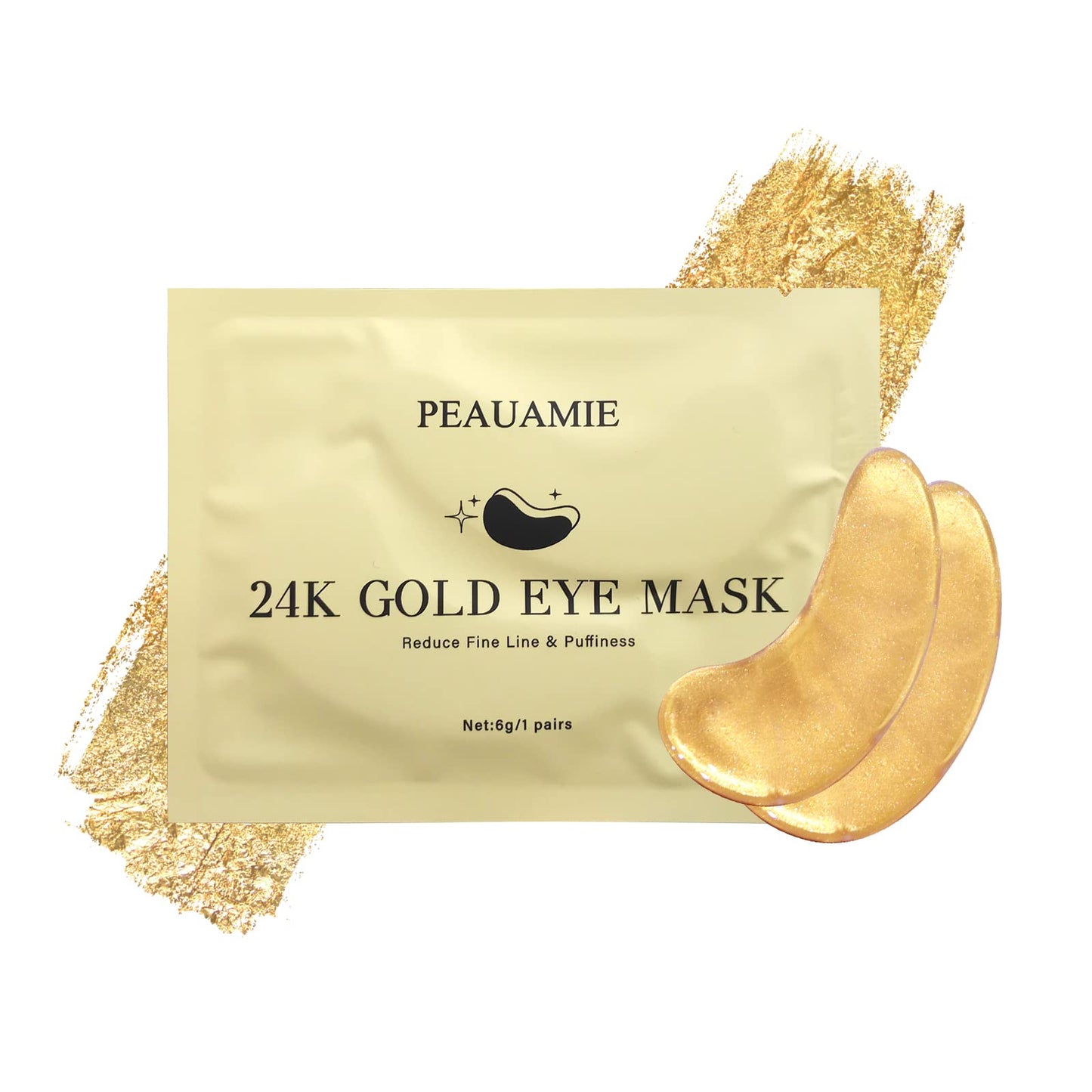 PEAUAMIE Under Eye Patches Gold and Hyaluronic Acid for puffy eyes