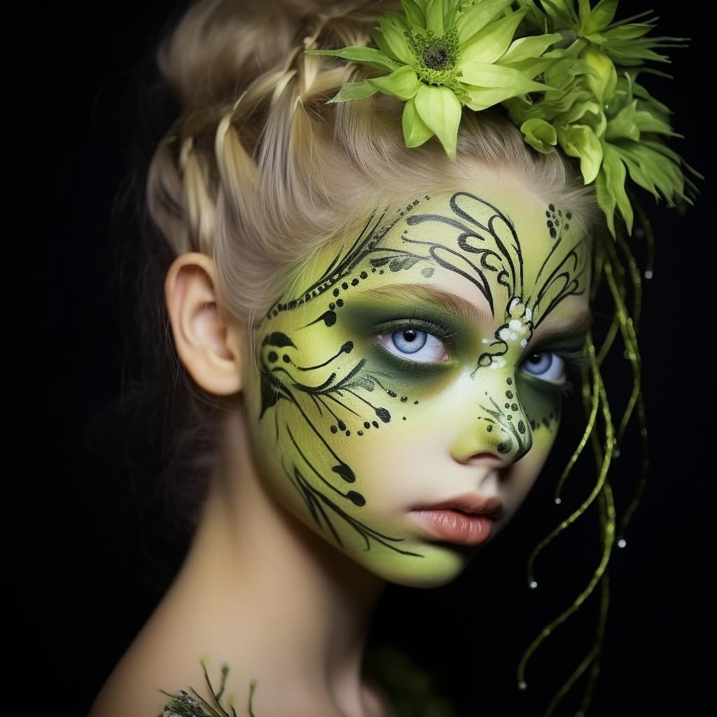 CCbeauty Witch Green Face Paint Stick, Face Painting Kit