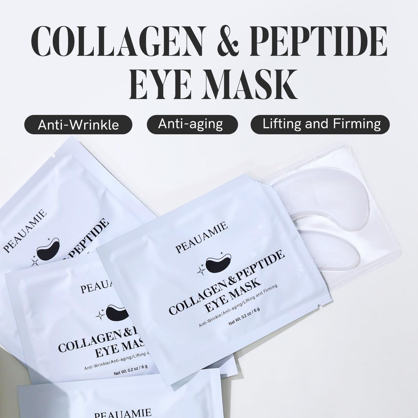 PEAUAMIE Under Eye Patches Gold and Hyaluronic Acid for puffy eyes