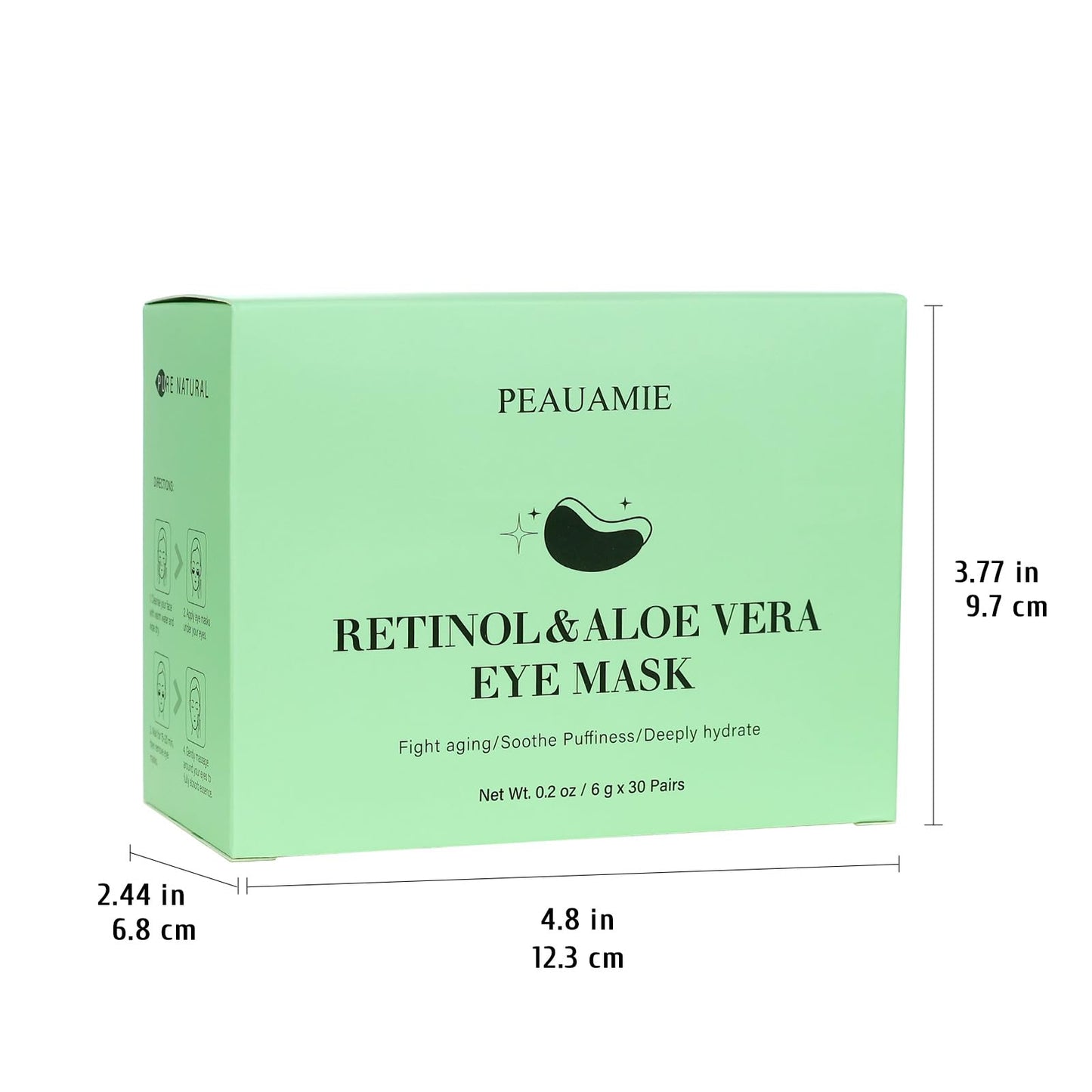 PEAUAMIE Under Eye Patches Gold and Hyaluronic Acid for puffy eyes
