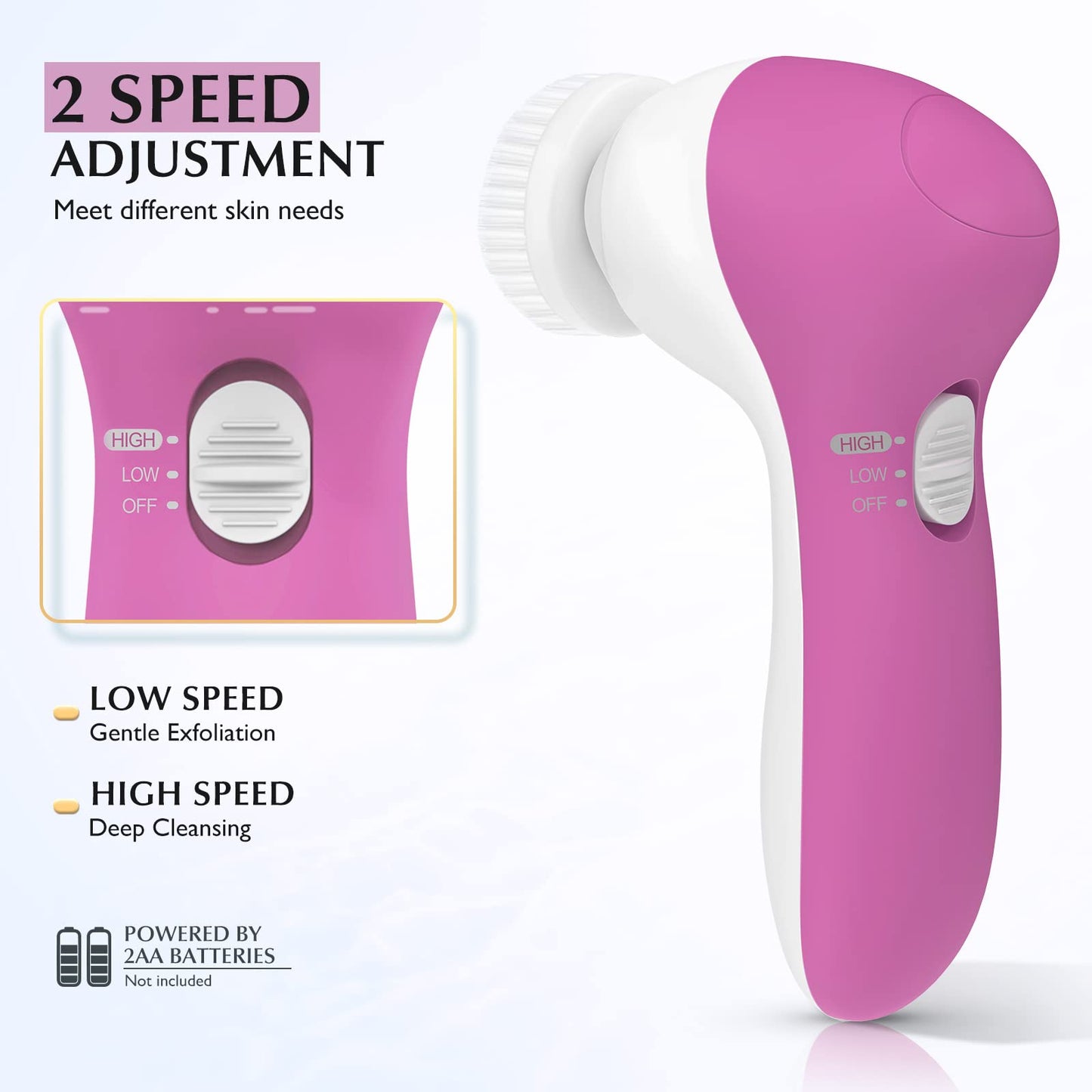 COSLUS Facial Cleansing Brush Silicone Face Scrubber