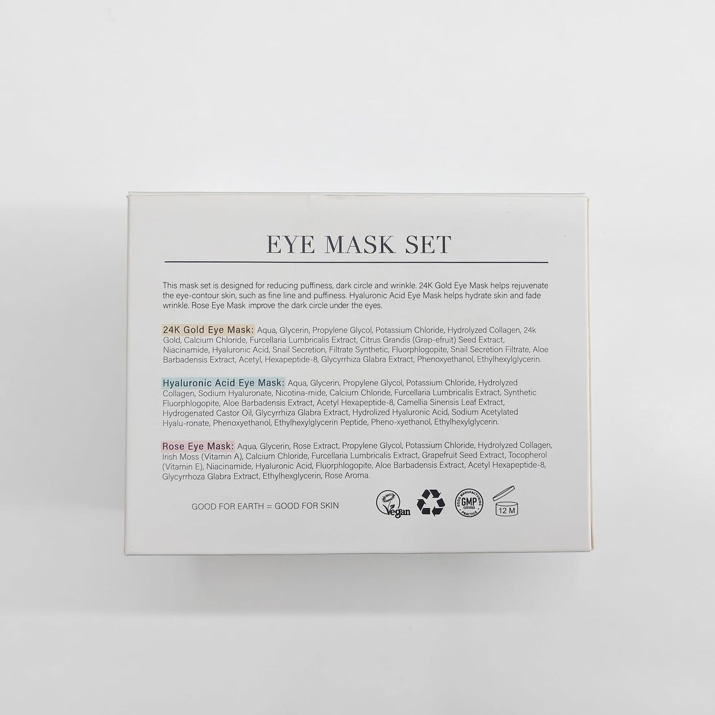 PEAUAMIE Under Eye Patches Gold and Hyaluronic Acid for puffy eyes