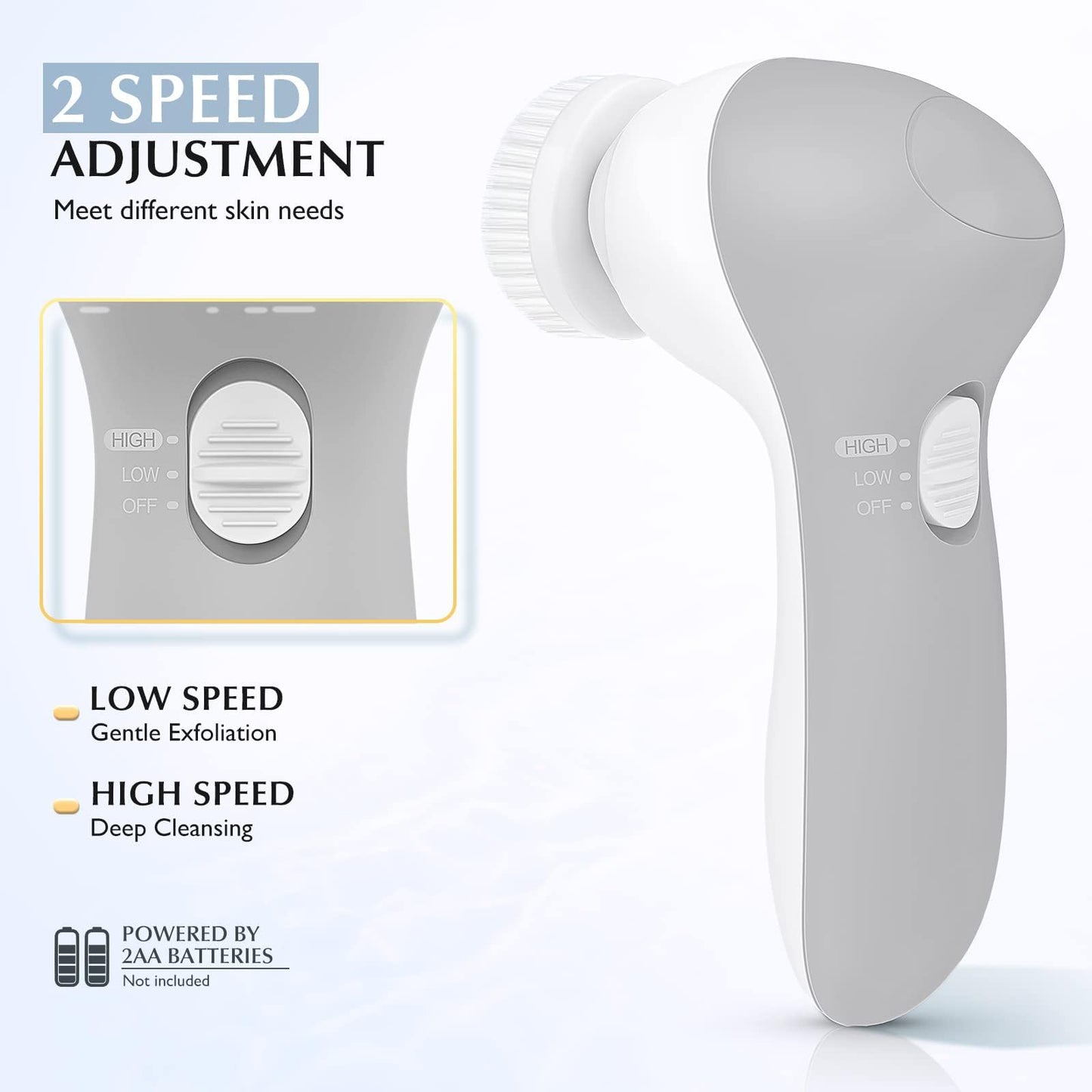 COSLUS Facial Cleansing Brush Silicone Face Scrubber