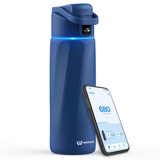 WATERH Smart Water Bottle with Reminder to Drink Water, 24oz