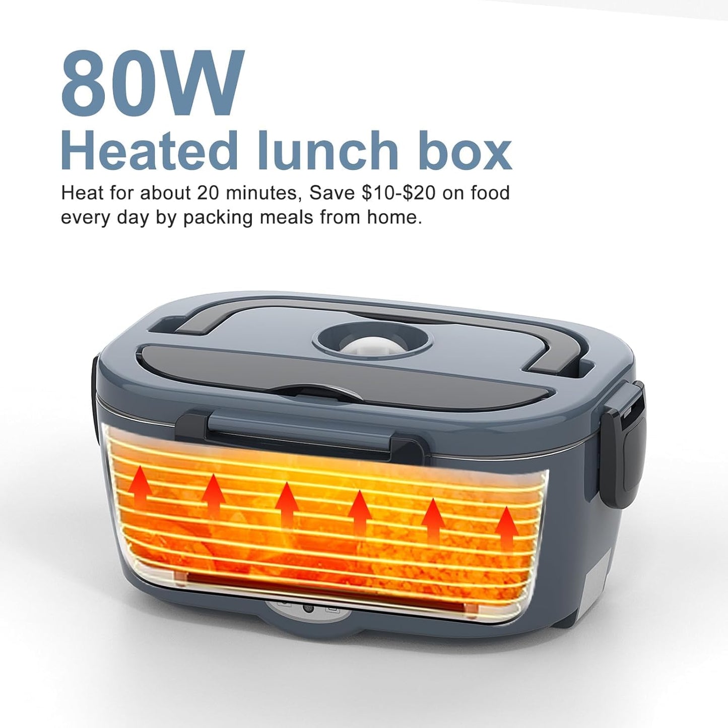 WisaKey Green Electric Lunch Box Food Heater