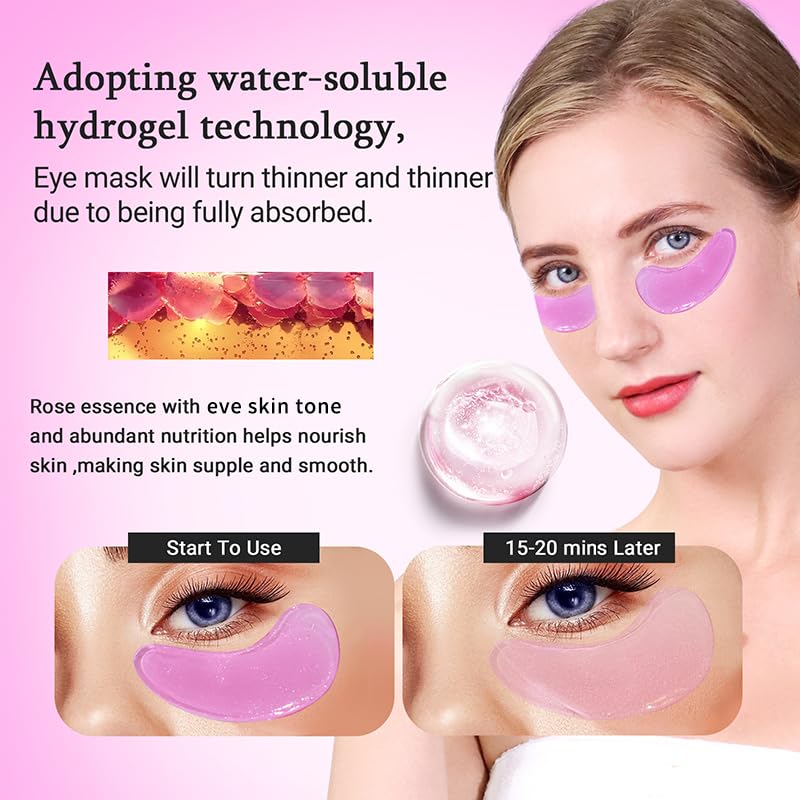 PEAUAMIE Under Eye Patches Gold and Hyaluronic Acid for puffy eyes