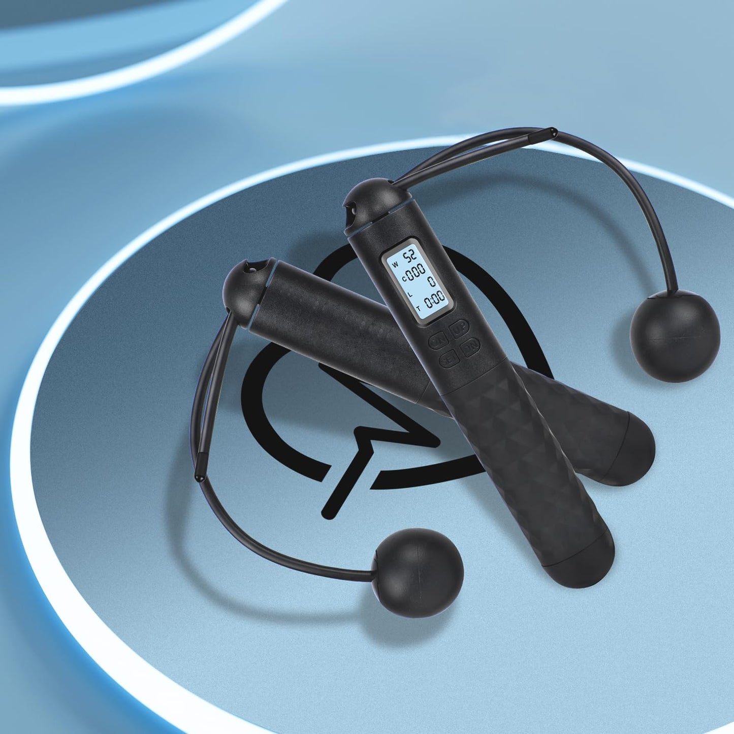 Skipping Rope with Counter, Cordless Jump Rope.
