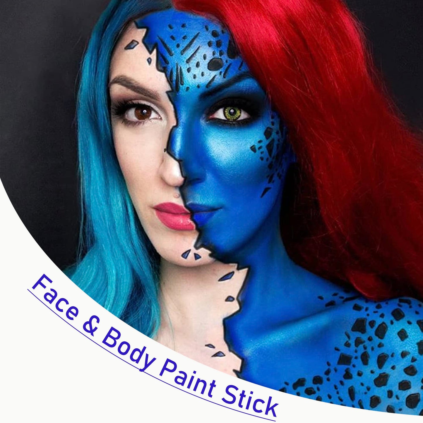 CCbeauty Witch Green Face Paint Stick, Face Painting Kit