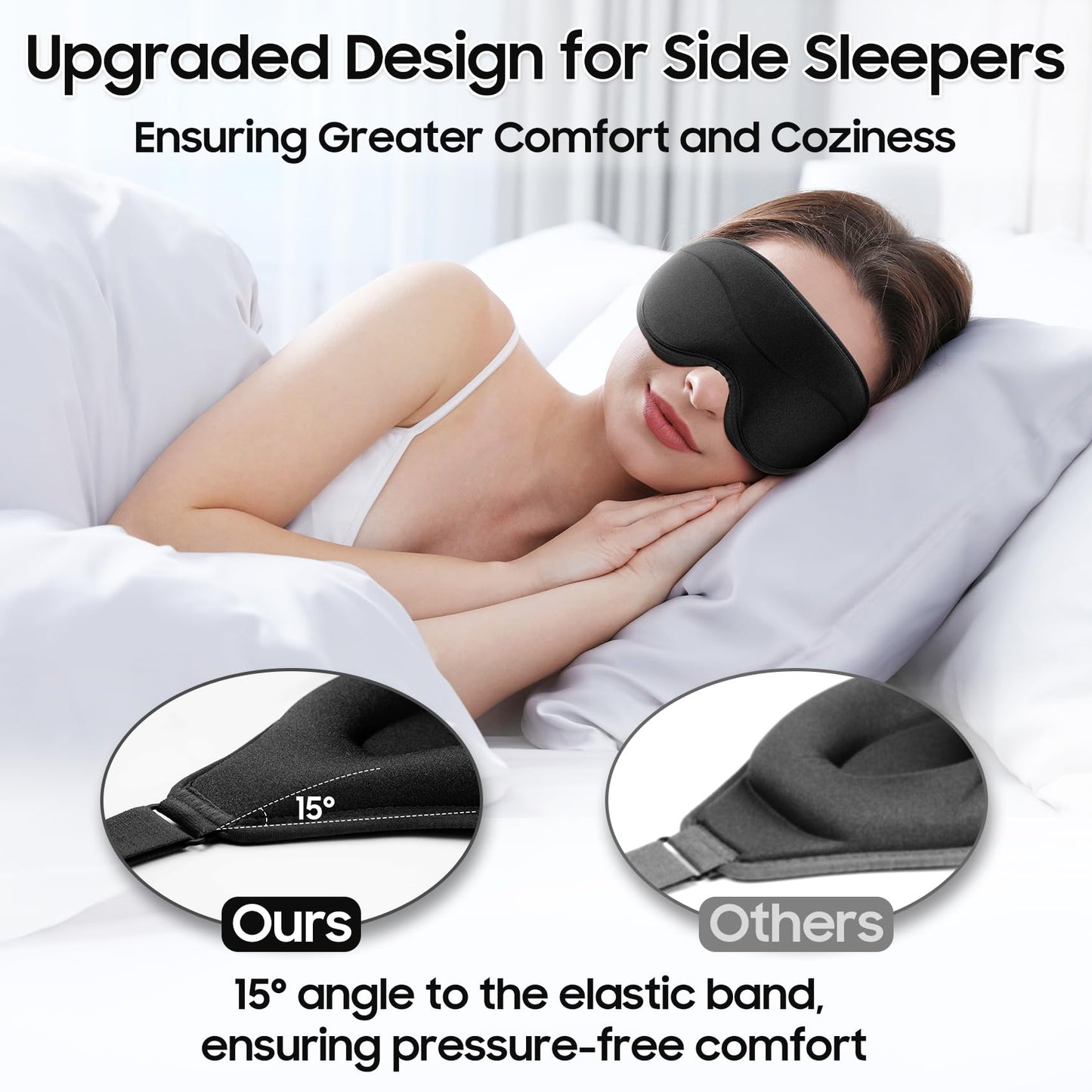 MOEASEii Sleep Mask - Total Blackout 3D Sleeping Mask