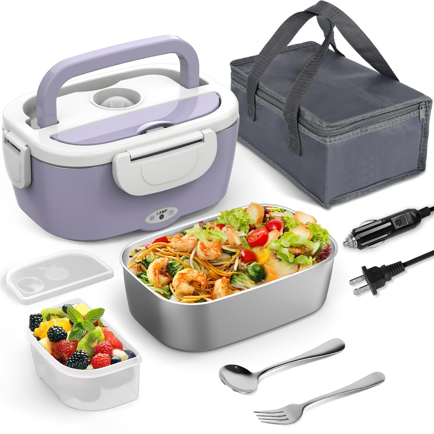 WisaKey Green Electric Lunch Box Food Heater