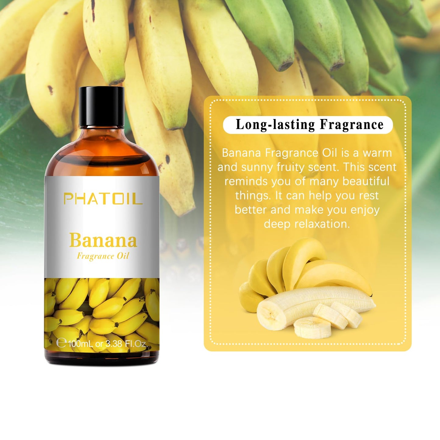 PHATOIL 3.38FL.OZ Coconut & Vanilla Fragrance Oils for Aromatherapy