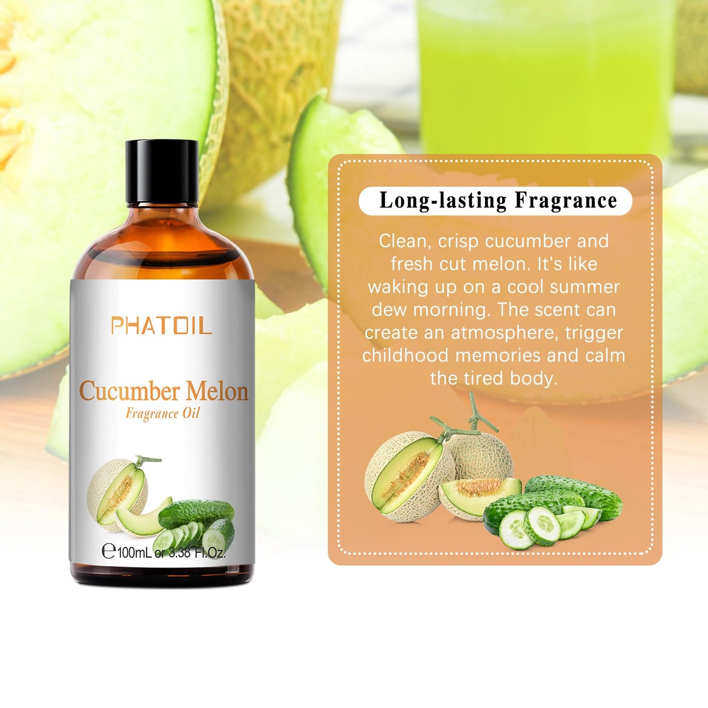 PHATOIL 3.38FL.OZ Coconut & Vanilla Fragrance Oils for Aromatherapy