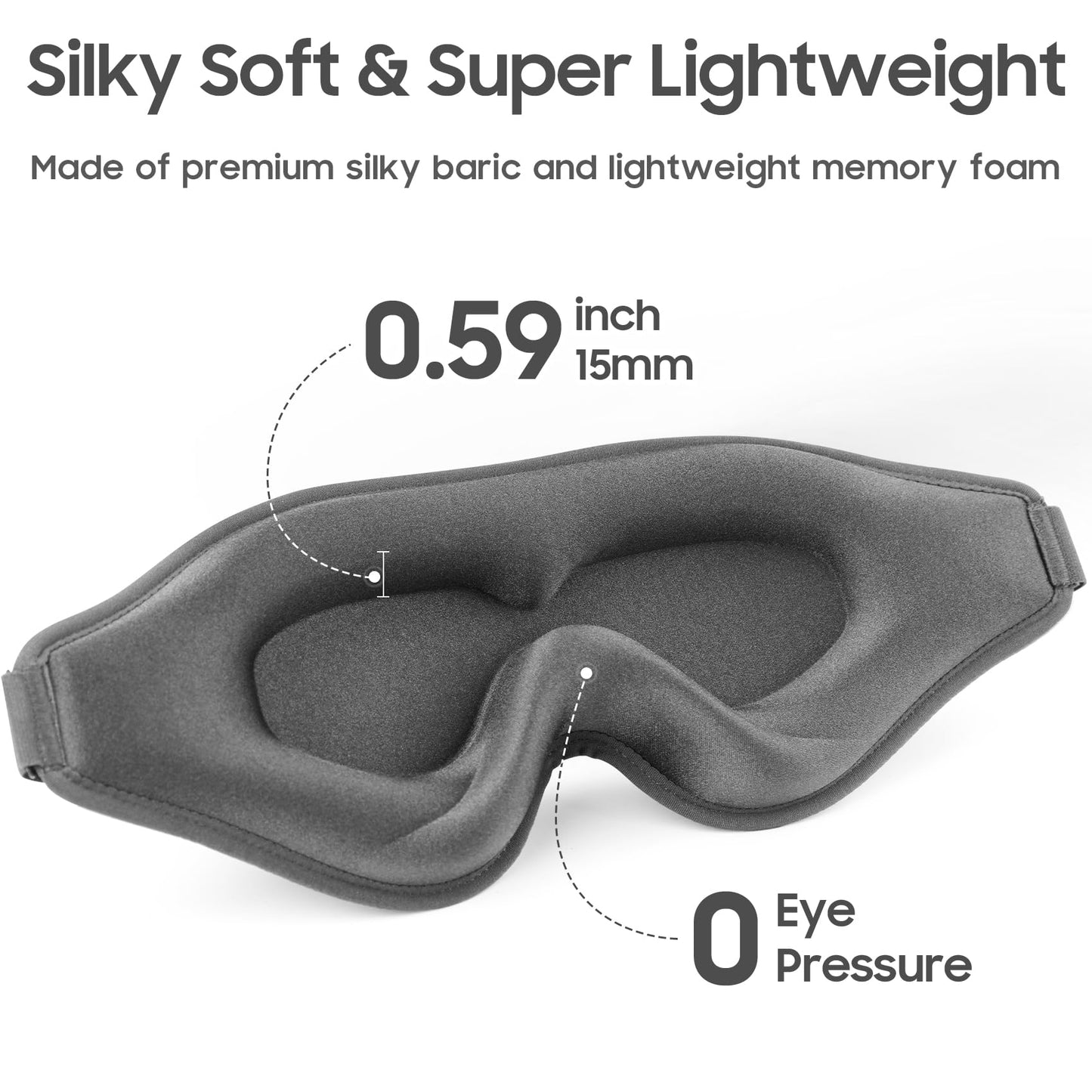 MOEASEii Sleep Mask - Total Blackout 3D Sleeping Mask