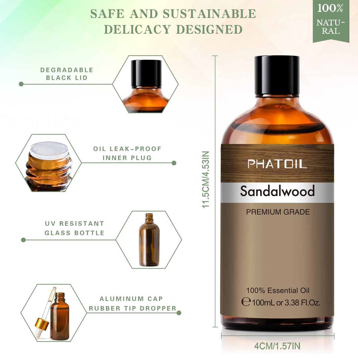 PHATOIL 3.38FL.OZ Coconut & Vanilla Fragrance Oils for Aromatherapy
