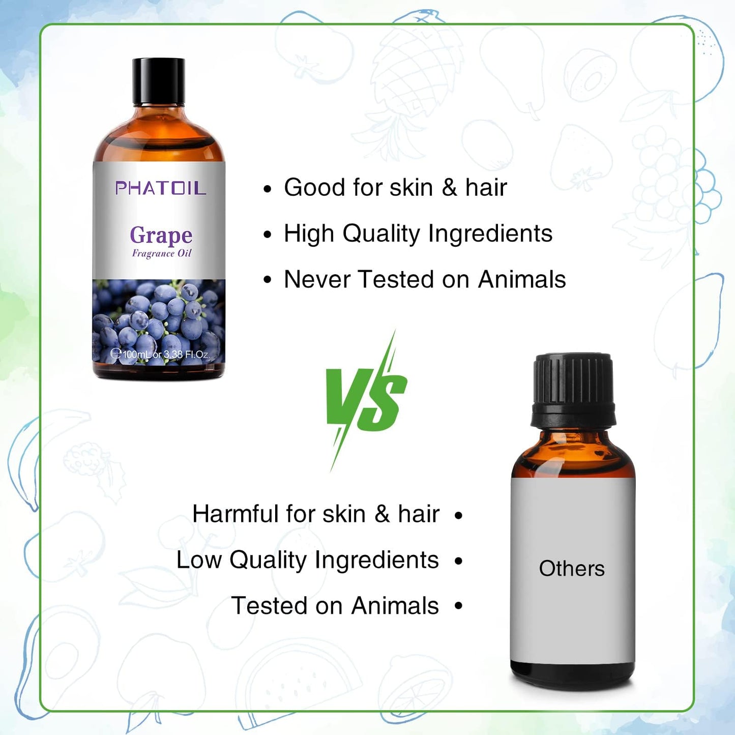 PHATOIL 3.38FL.OZ Coconut & Vanilla Fragrance Oils for Aromatherapy