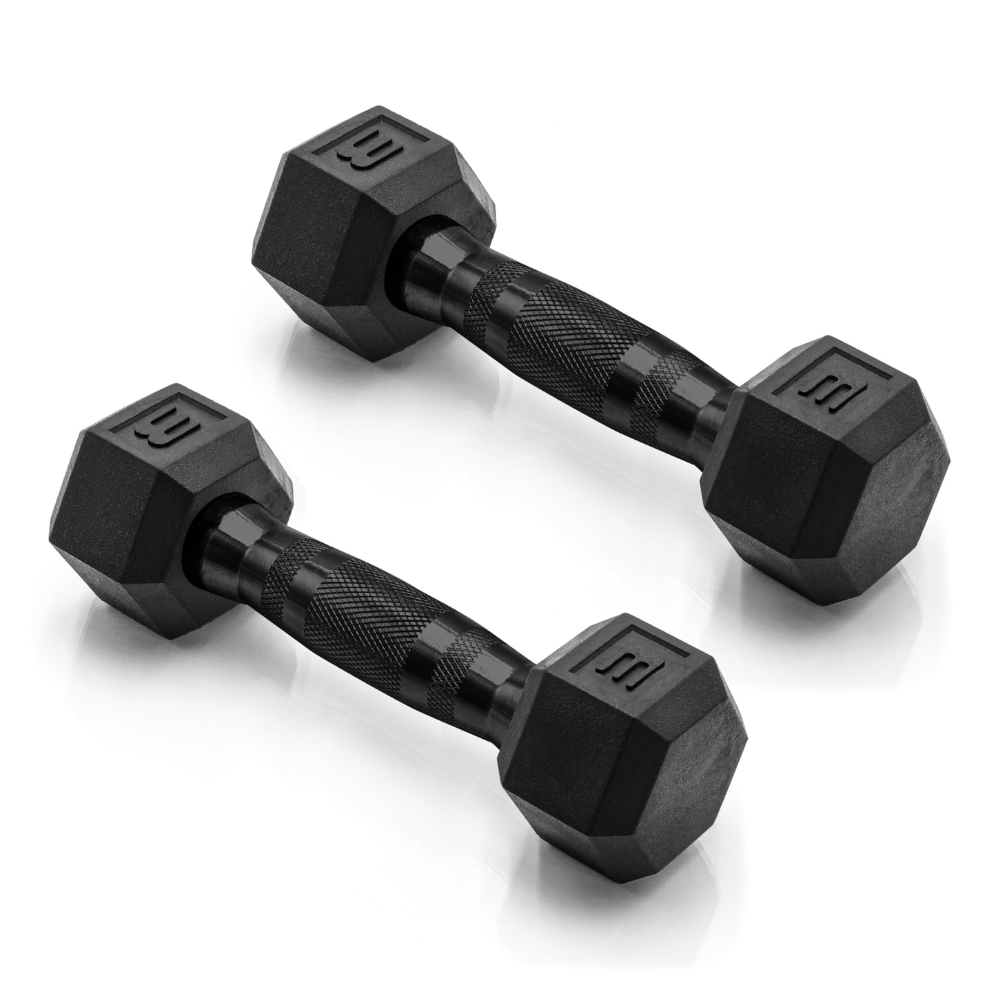 CAP Barbell 10 LB Coated Hex Dumbbell Weight Pair with Black Handle