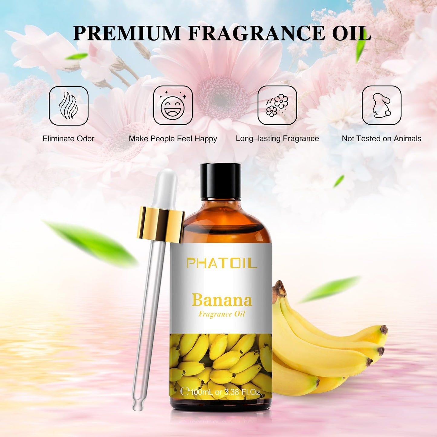 PHATOIL 3.38FL.OZ Coconut & Vanilla Fragrance Oils for Aromatherapy