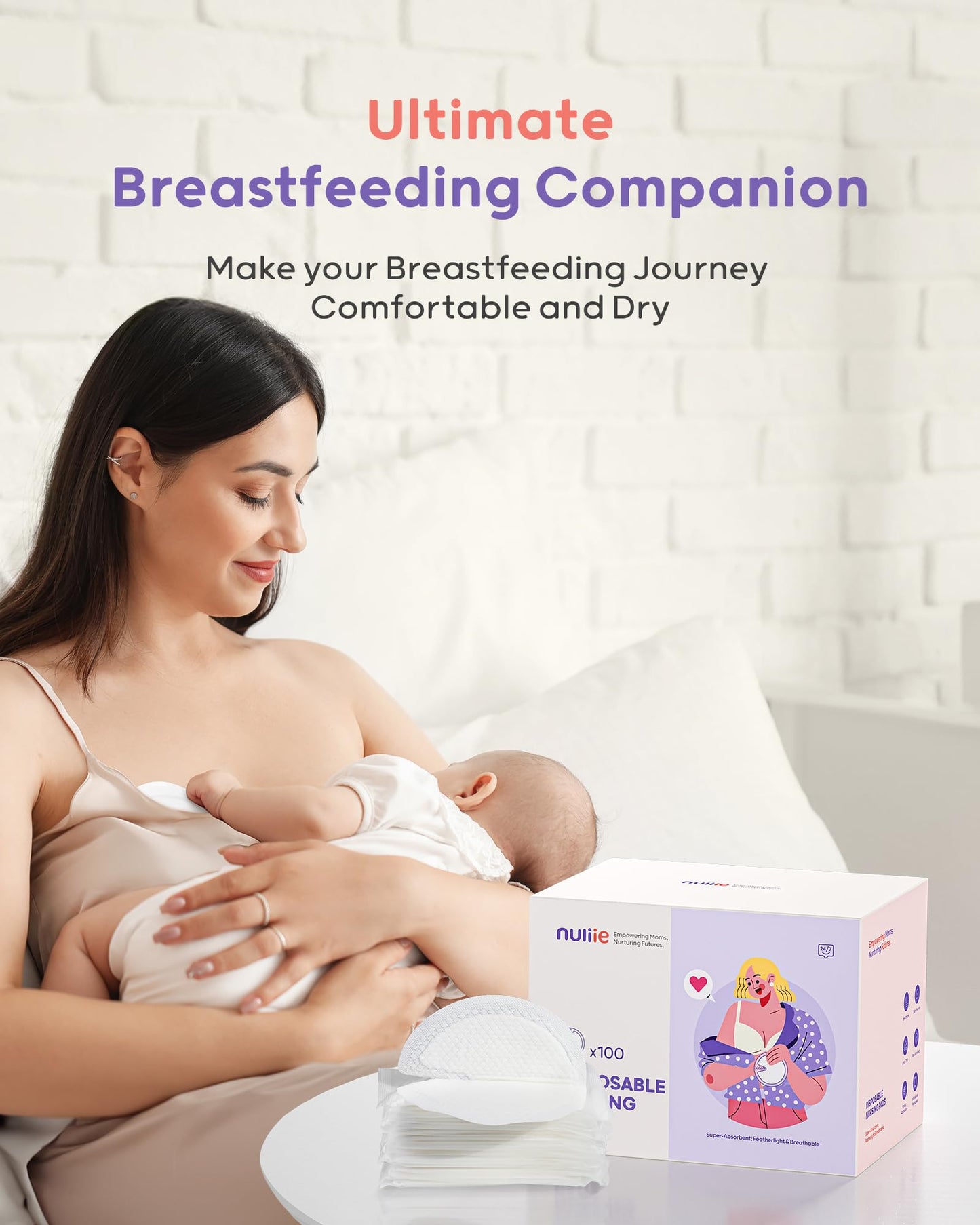 Nuliie Stay Dry Disposable Nursing Pads