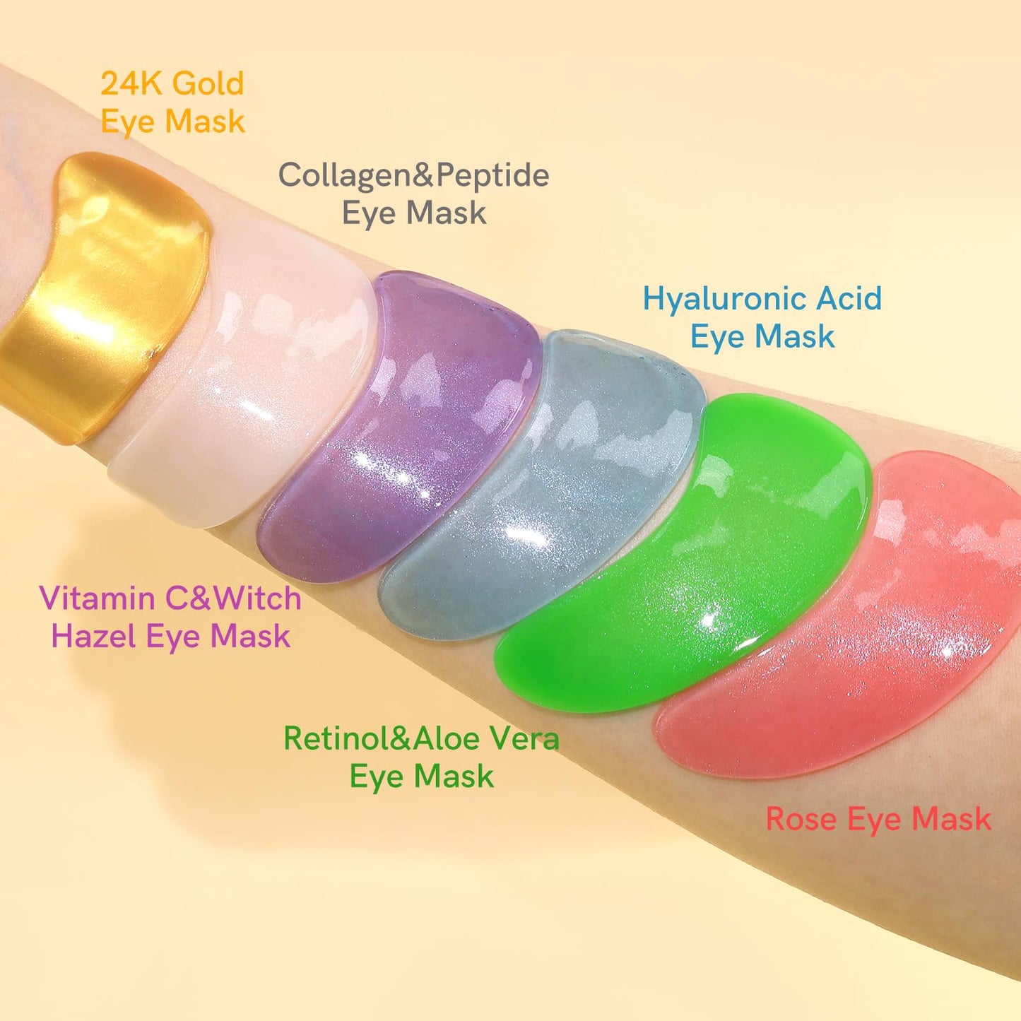PEAUAMIE Under Eye Patches Gold and Hyaluronic Acid for puffy eyes