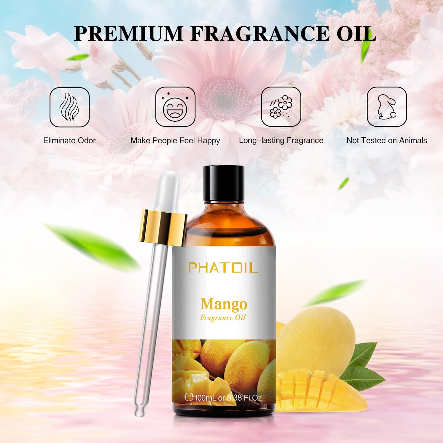 PHATOIL 3.38FL.OZ Coconut & Vanilla Fragrance Oils for Aromatherapy