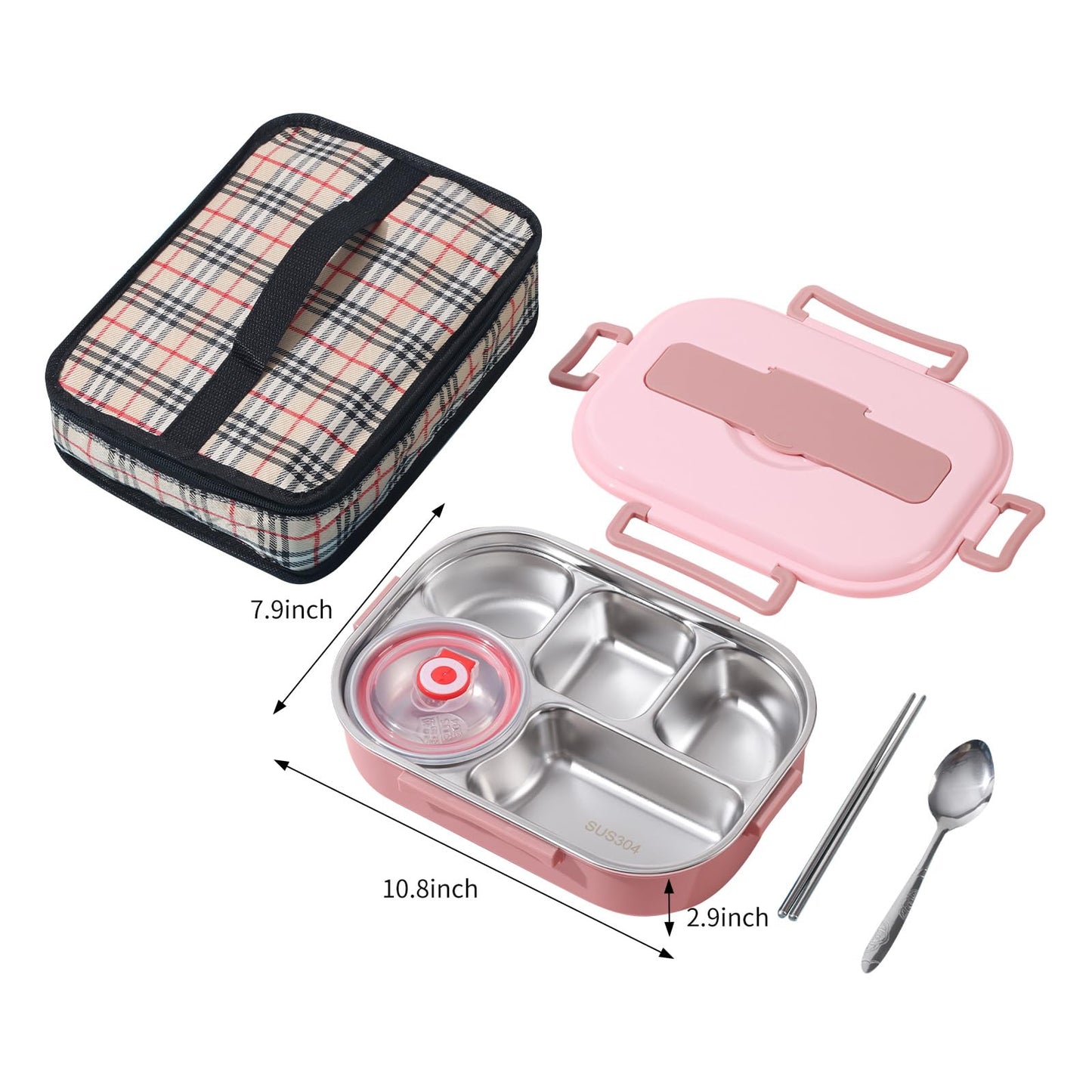 YIWUJB Portable Stainless Steel Meal Box Set With Cutlery