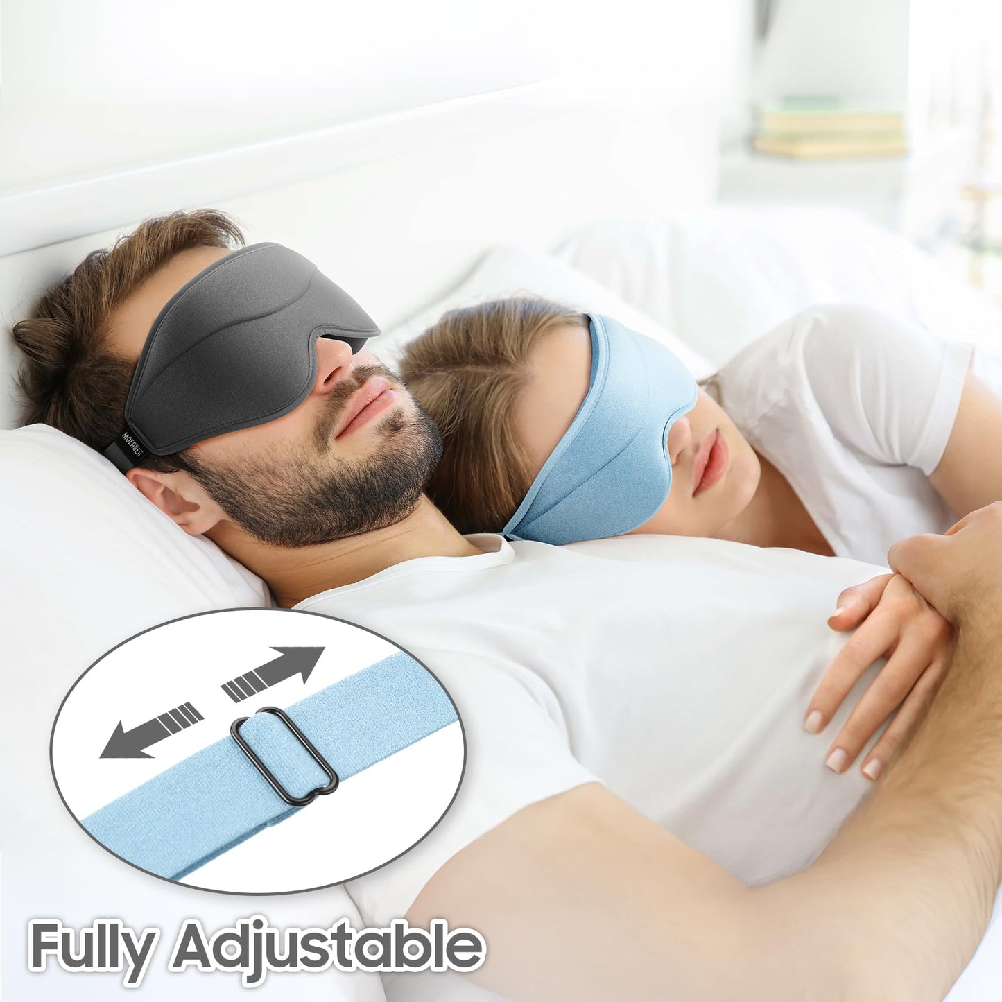 MOEASEii Sleep Mask - Total Blackout 3D Sleeping Mask
