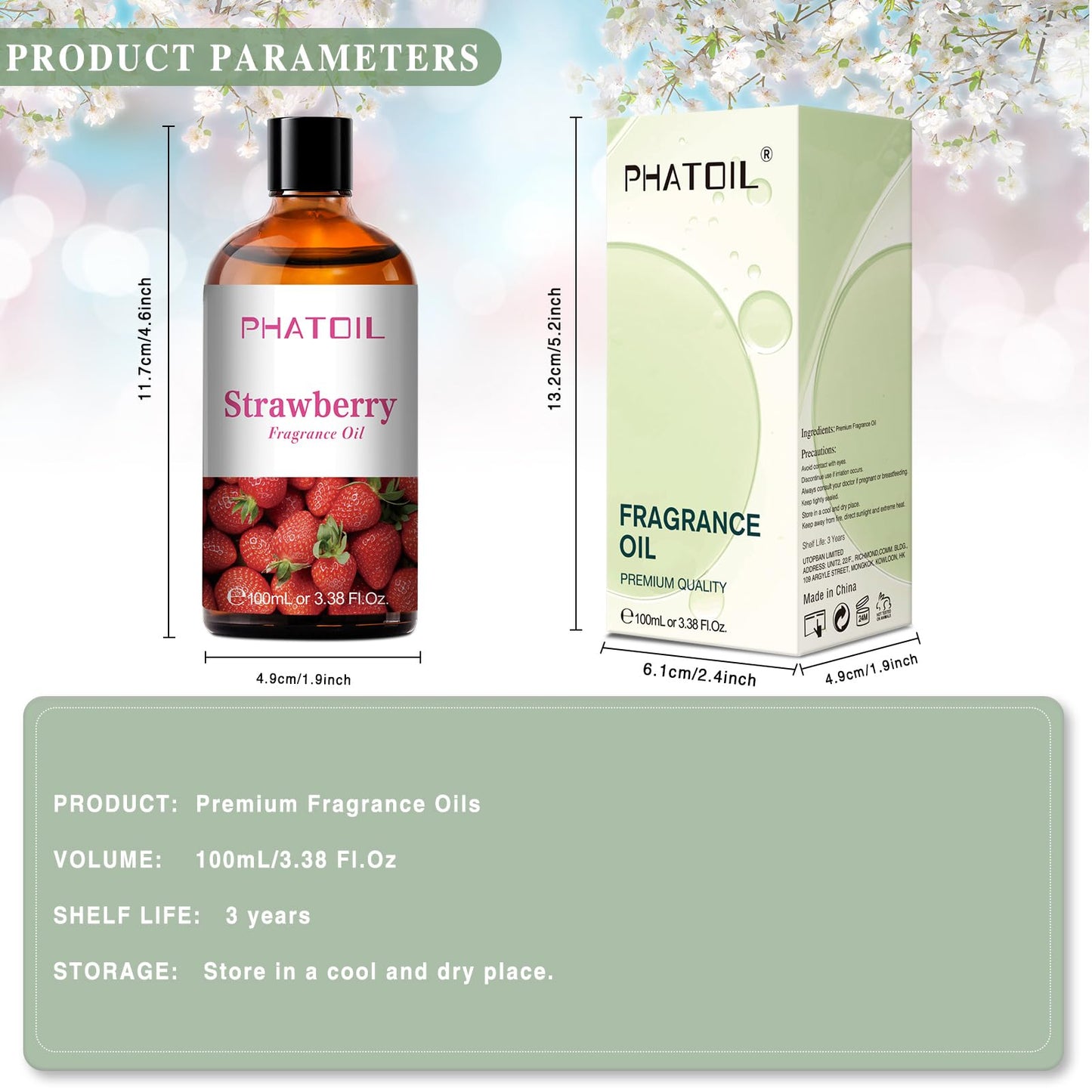 PHATOIL 3.38FL.OZ Coconut & Vanilla Fragrance Oils for Aromatherapy