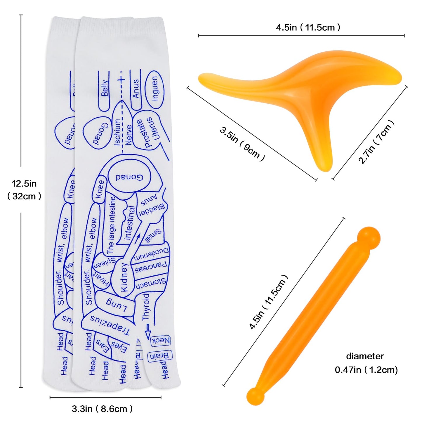 Muomdid Reflexology Socks with Trigger Point Massage Tools