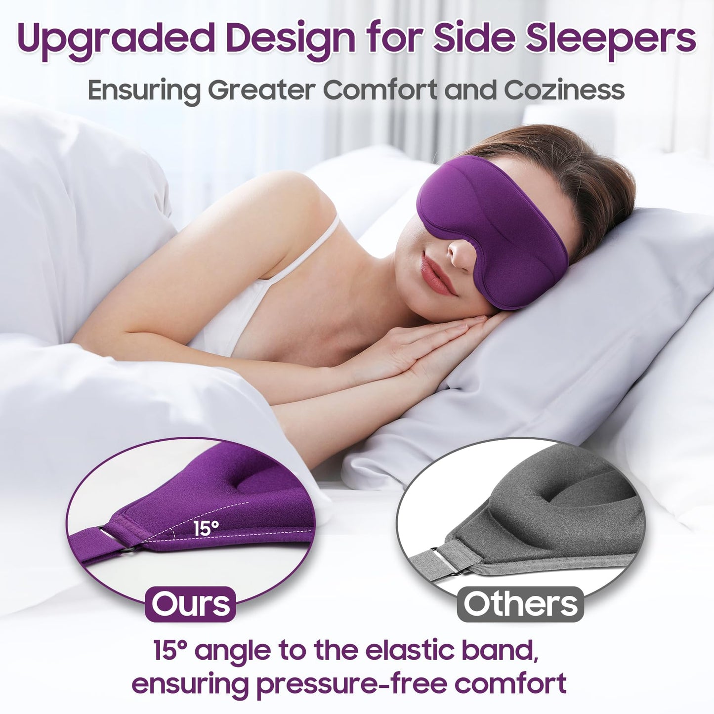 MOEASEii Sleep Mask - Total Blackout 3D Sleeping Mask