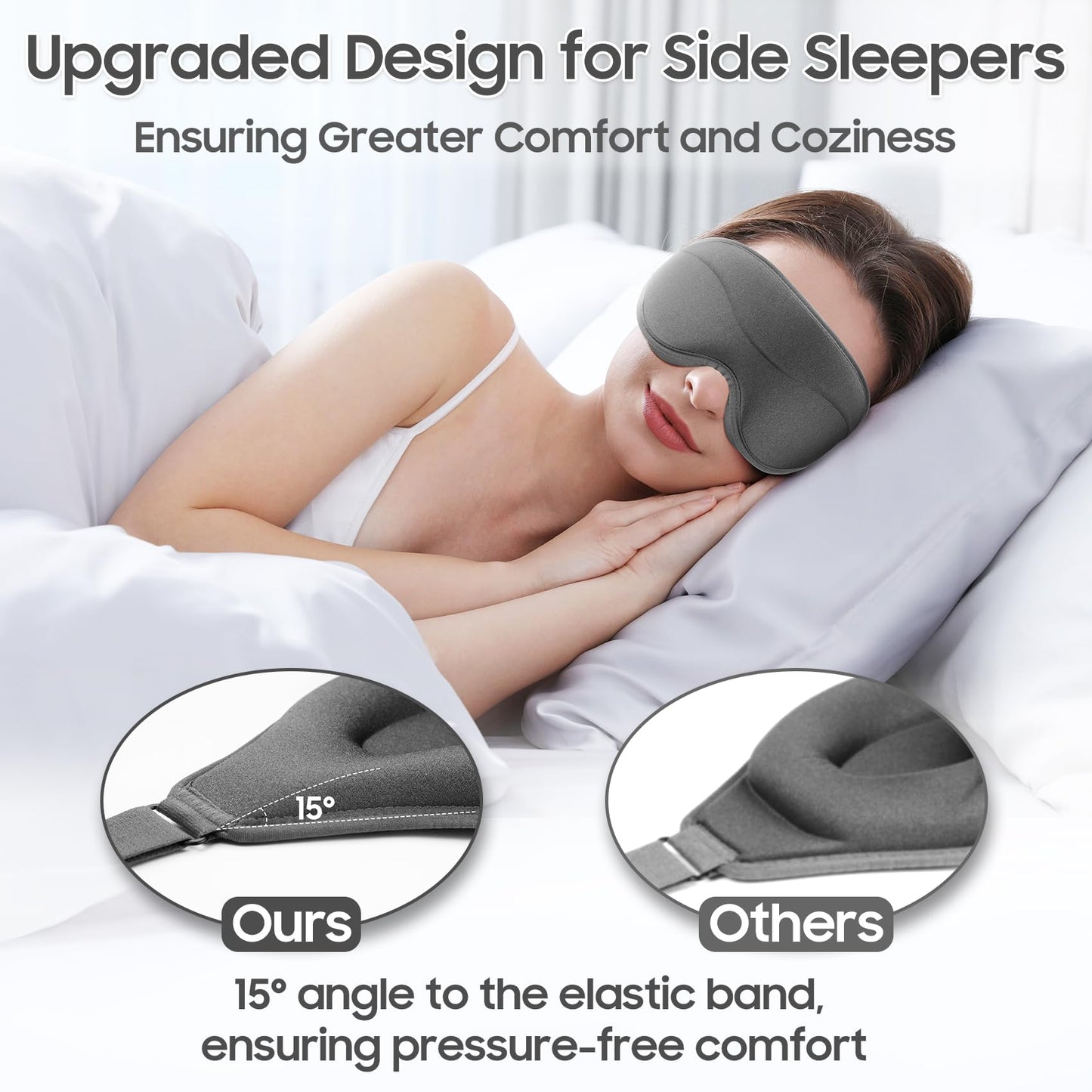 MOEASEii Sleep Mask - Total Blackout 3D Sleeping Mask
