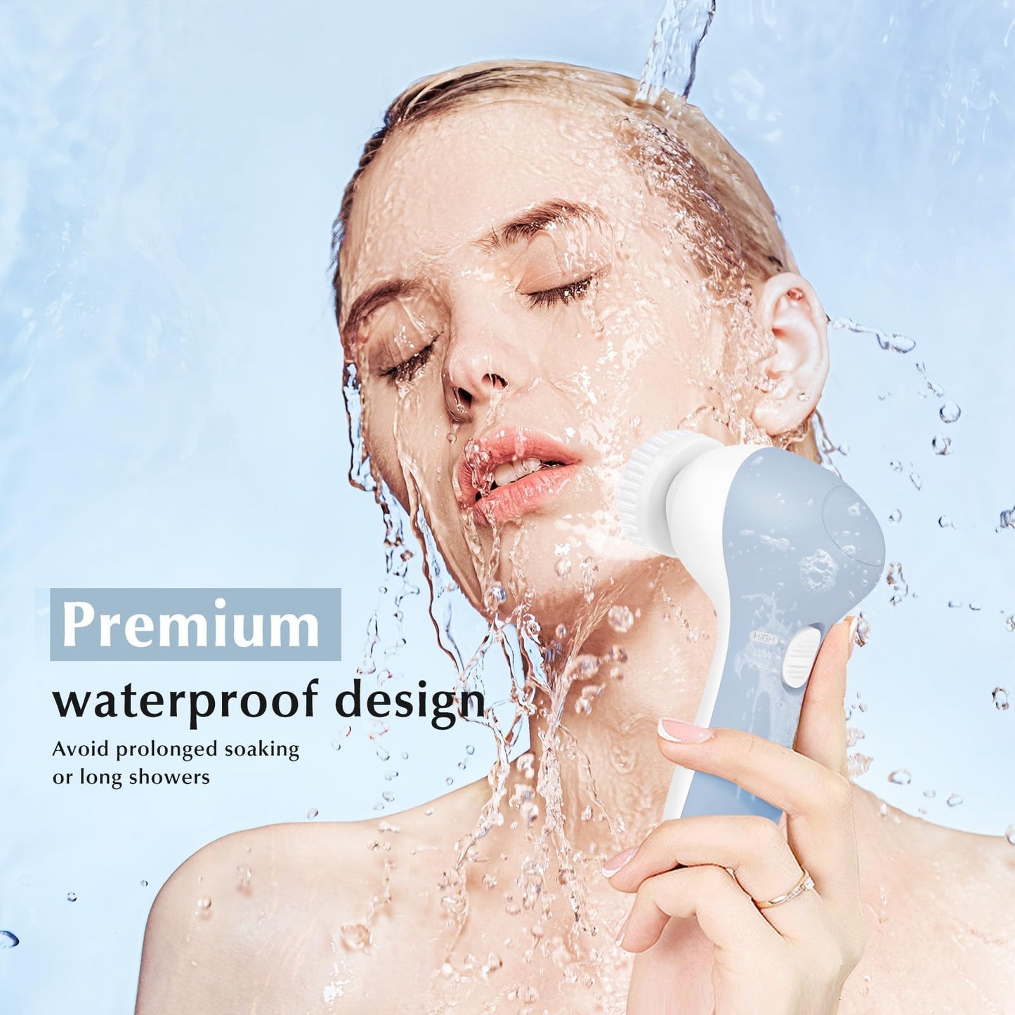 COSLUS Facial Cleansing Brush Silicone Face Scrubber