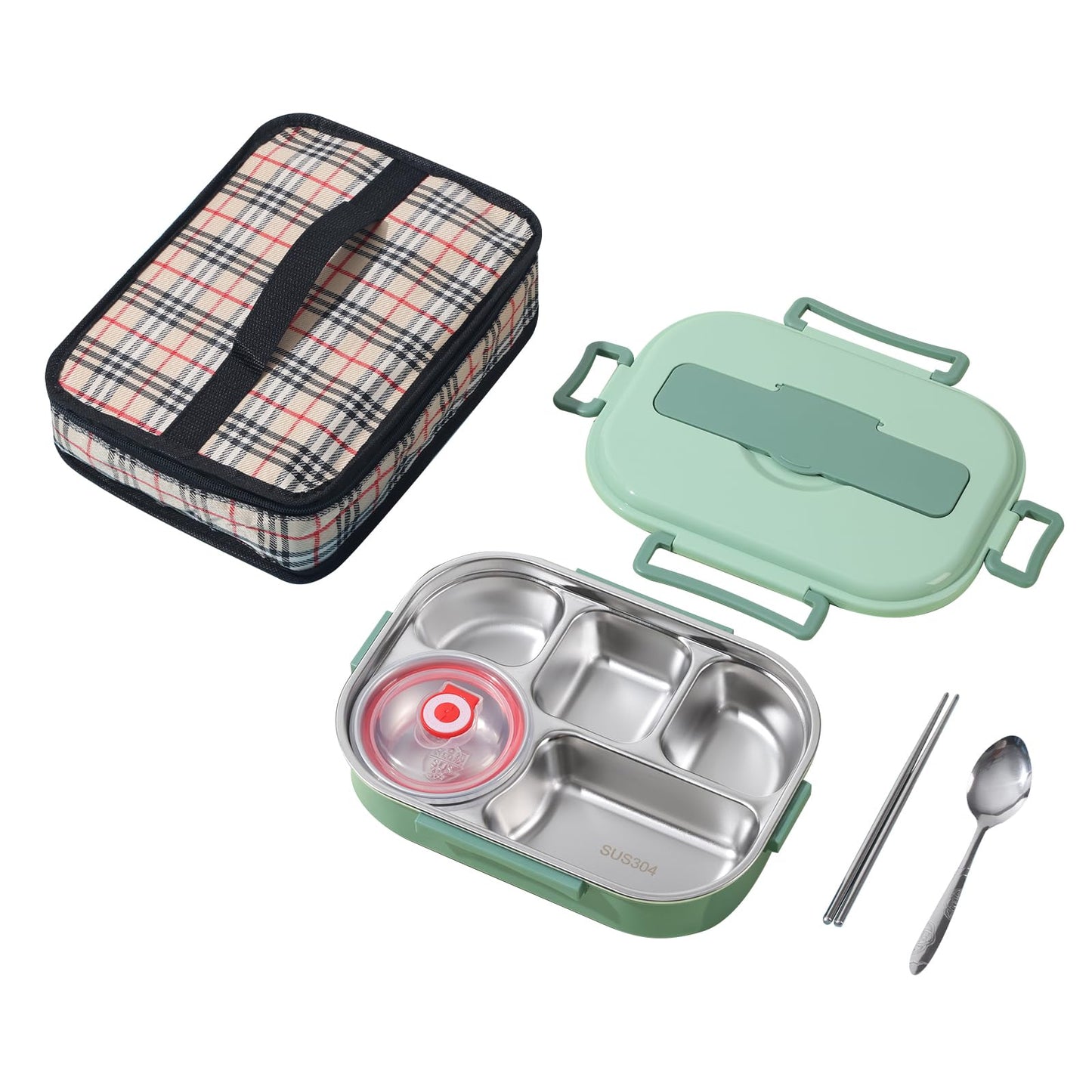 YIWUJB Portable Stainless Steel Meal Box Set With Cutlery