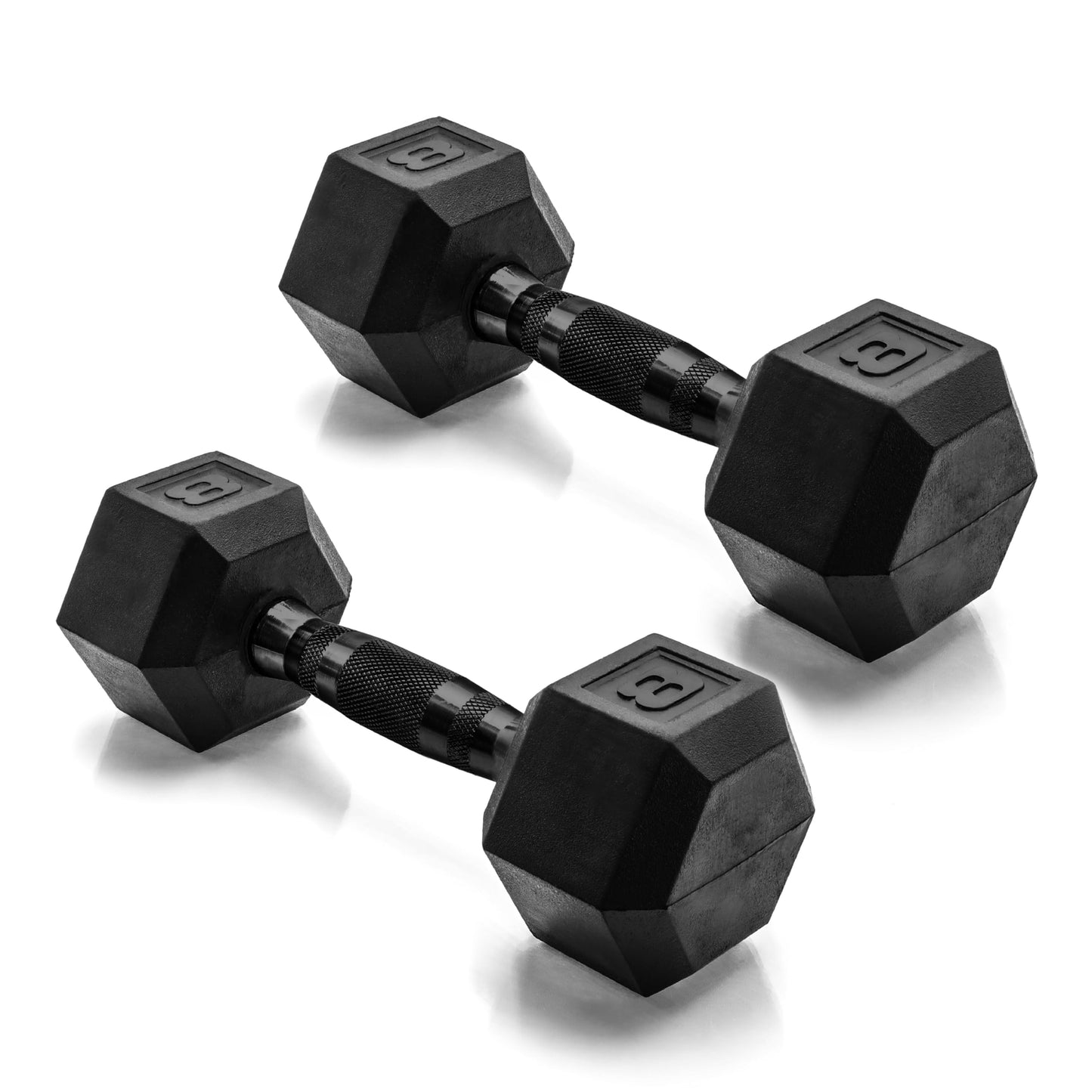 CAP Barbell 10 LB Coated Hex Dumbbell Weight Pair with Black Handle