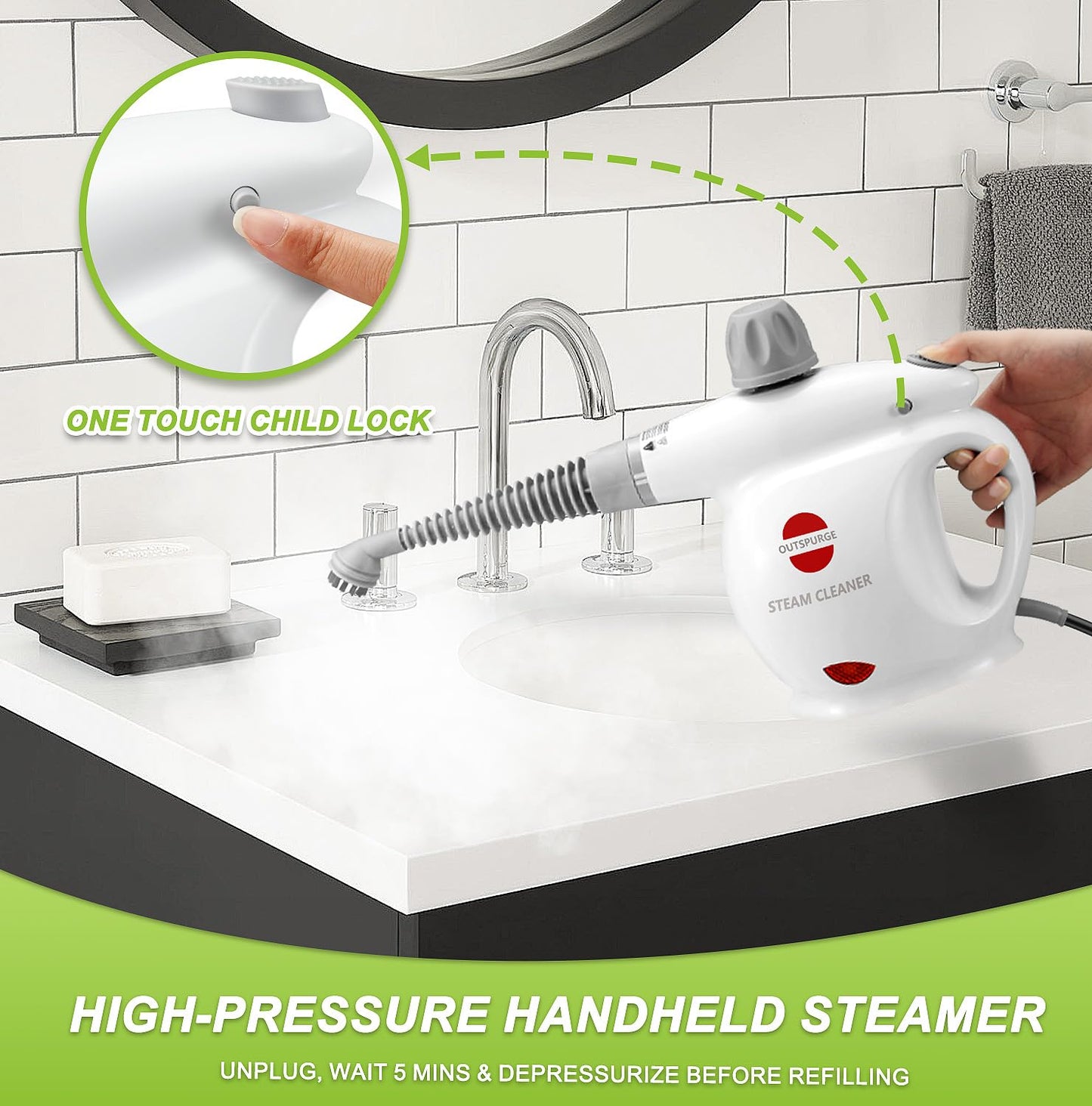 Outspurge Handheld Steam Cleaner