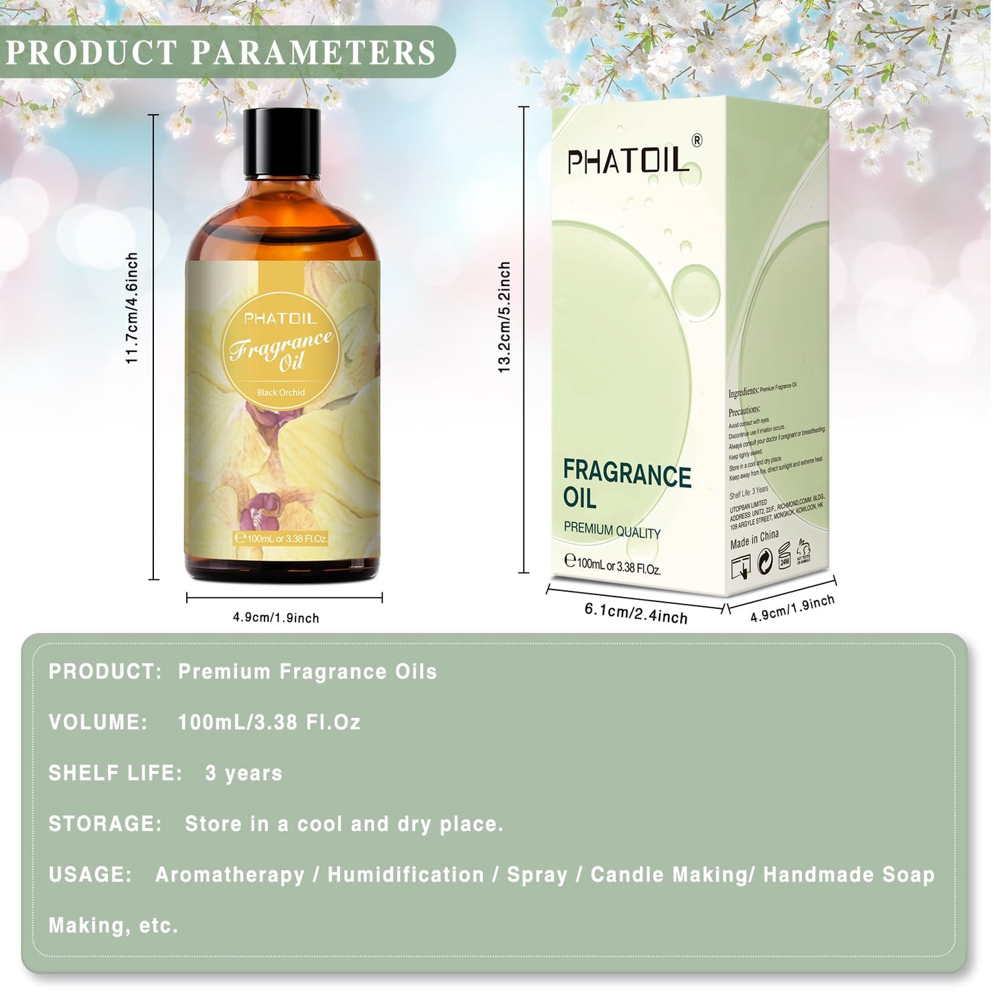 PHATOIL 3.38FL.OZ Coconut & Vanilla Fragrance Oils for Aromatherapy