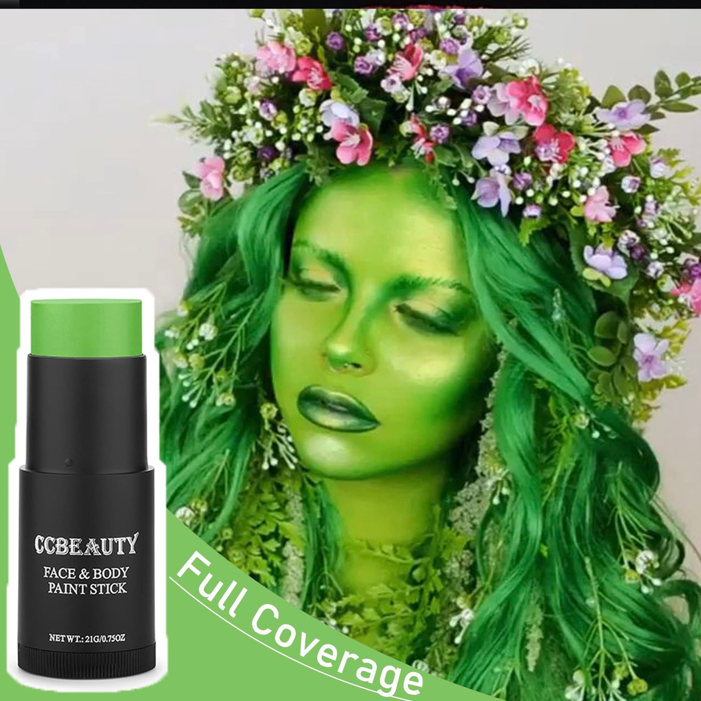 CCbeauty Witch Green Face Paint Stick, Face Painting Kit
